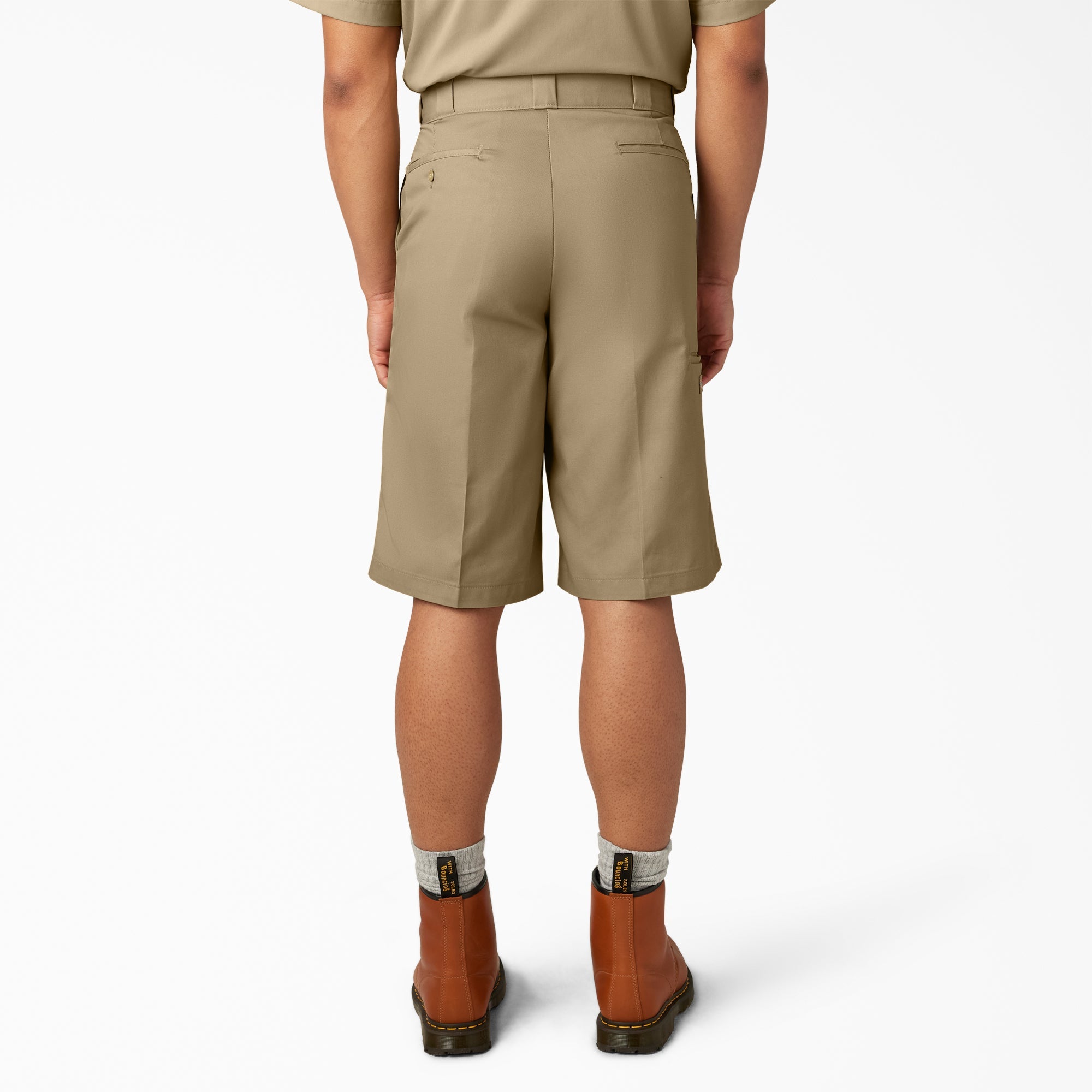 Loose Fit Flat Front Work Shorts, 13"