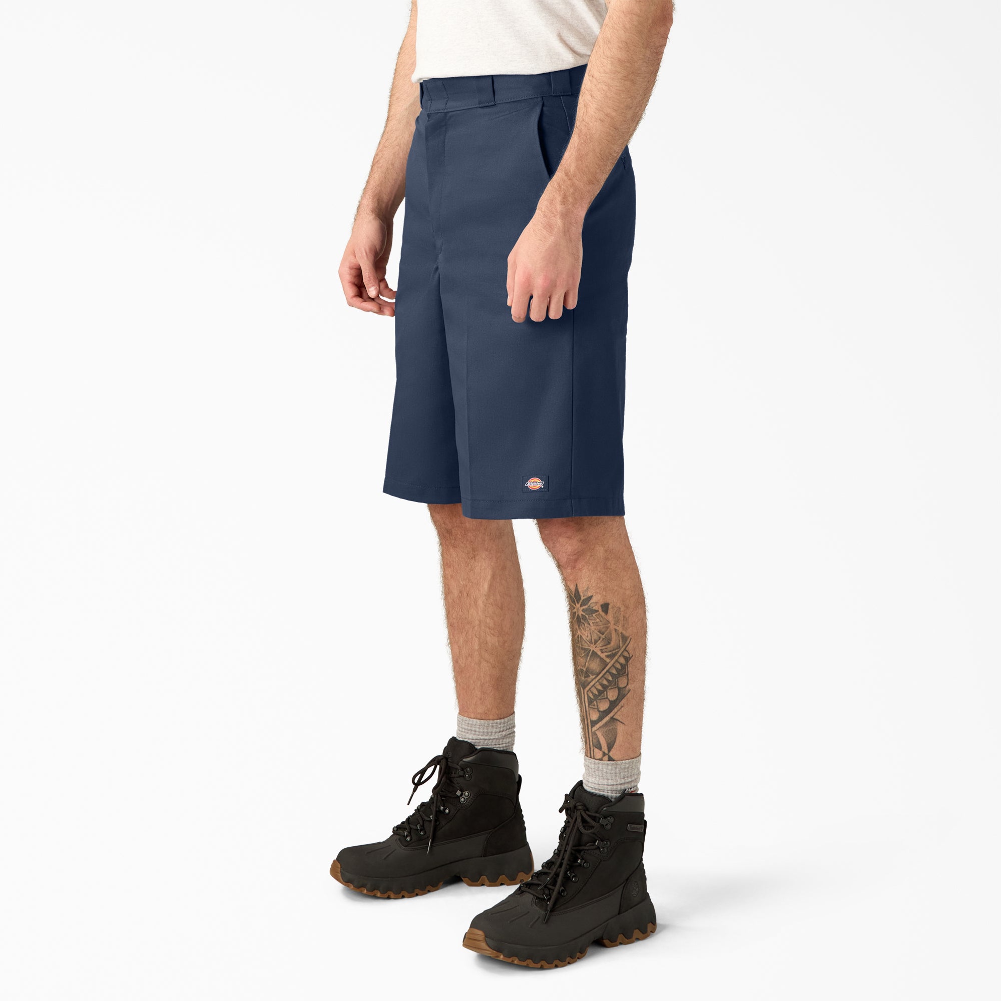 Loose Fit Flat Front Work Shorts, 13"