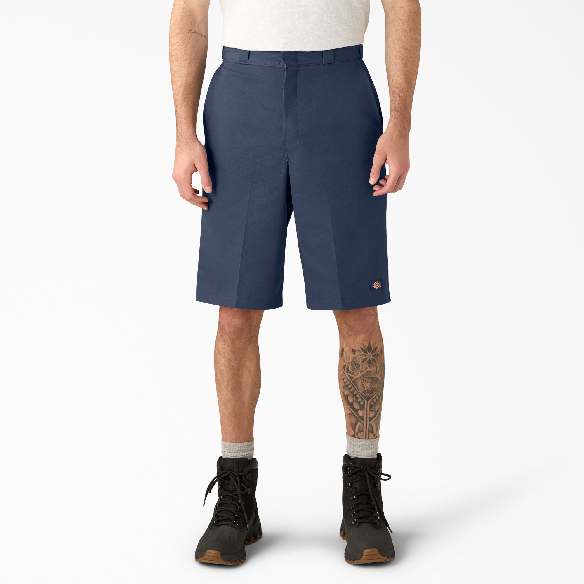 Loose Fit Flat Front Work Shorts, 13"