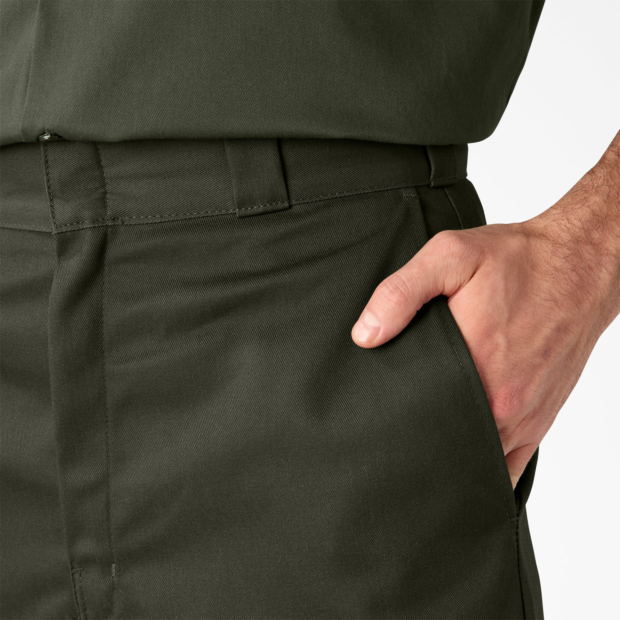Loose Fit Flat Front Work Shorts, 13"