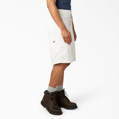 Loose Fit Flat Front Work Shorts, 13"