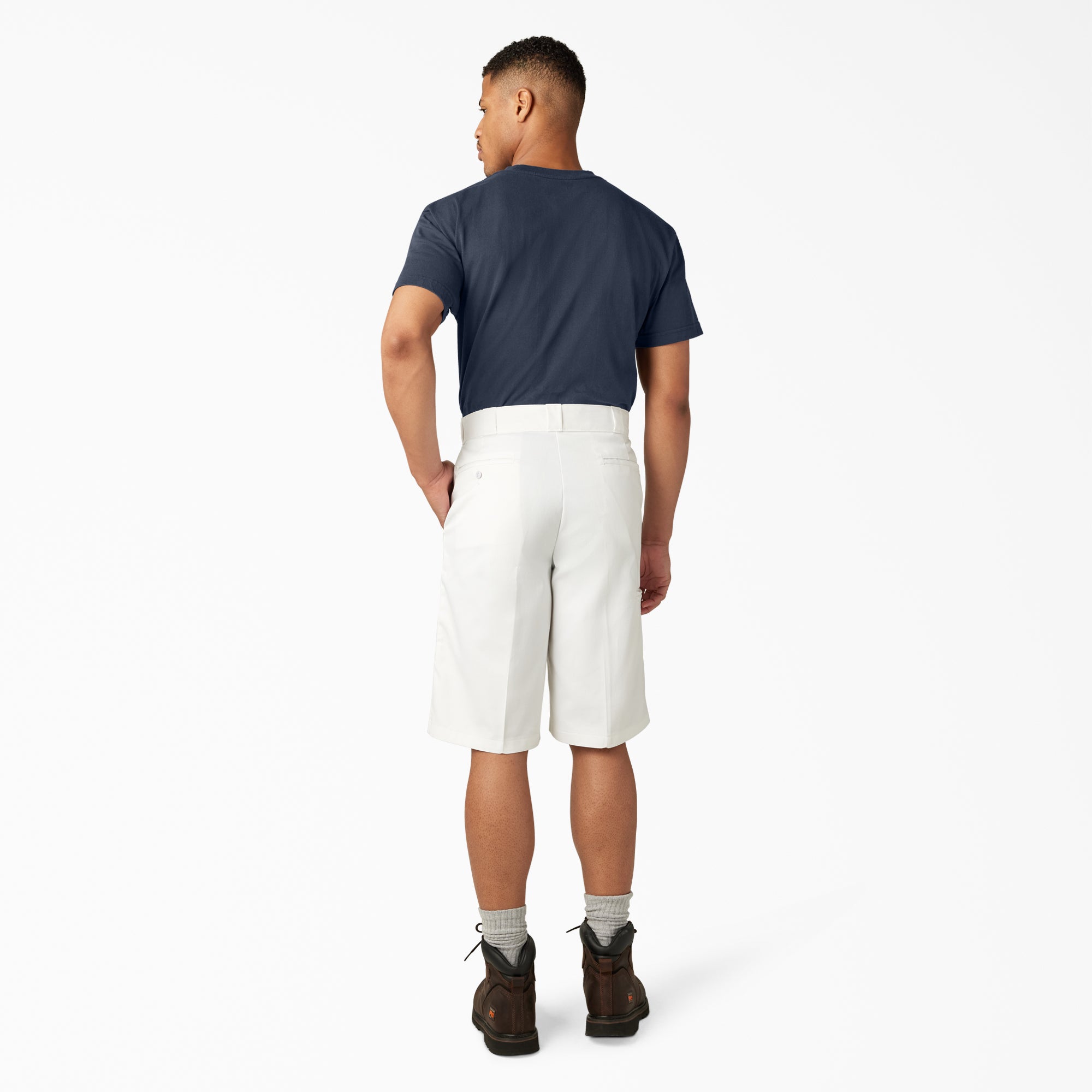 Loose Fit Flat Front Work Shorts, 13"
