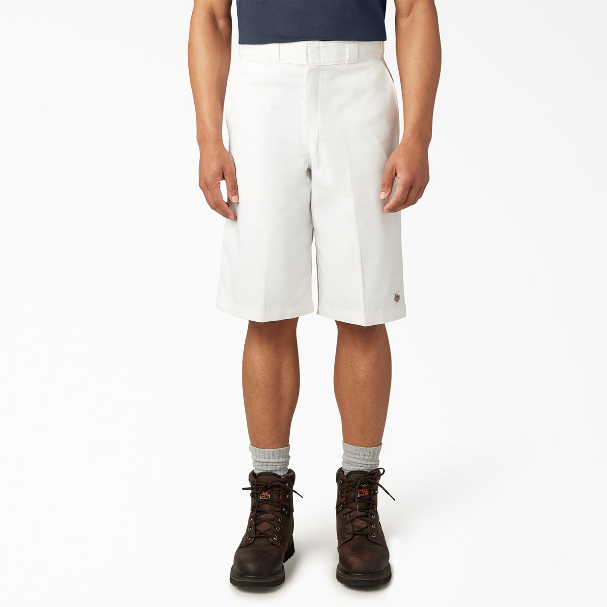 Loose Fit Flat Front Work Shorts, 13"
