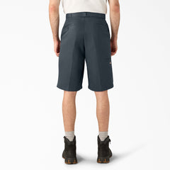 Loose Fit Flat Front Work Shorts, 13"