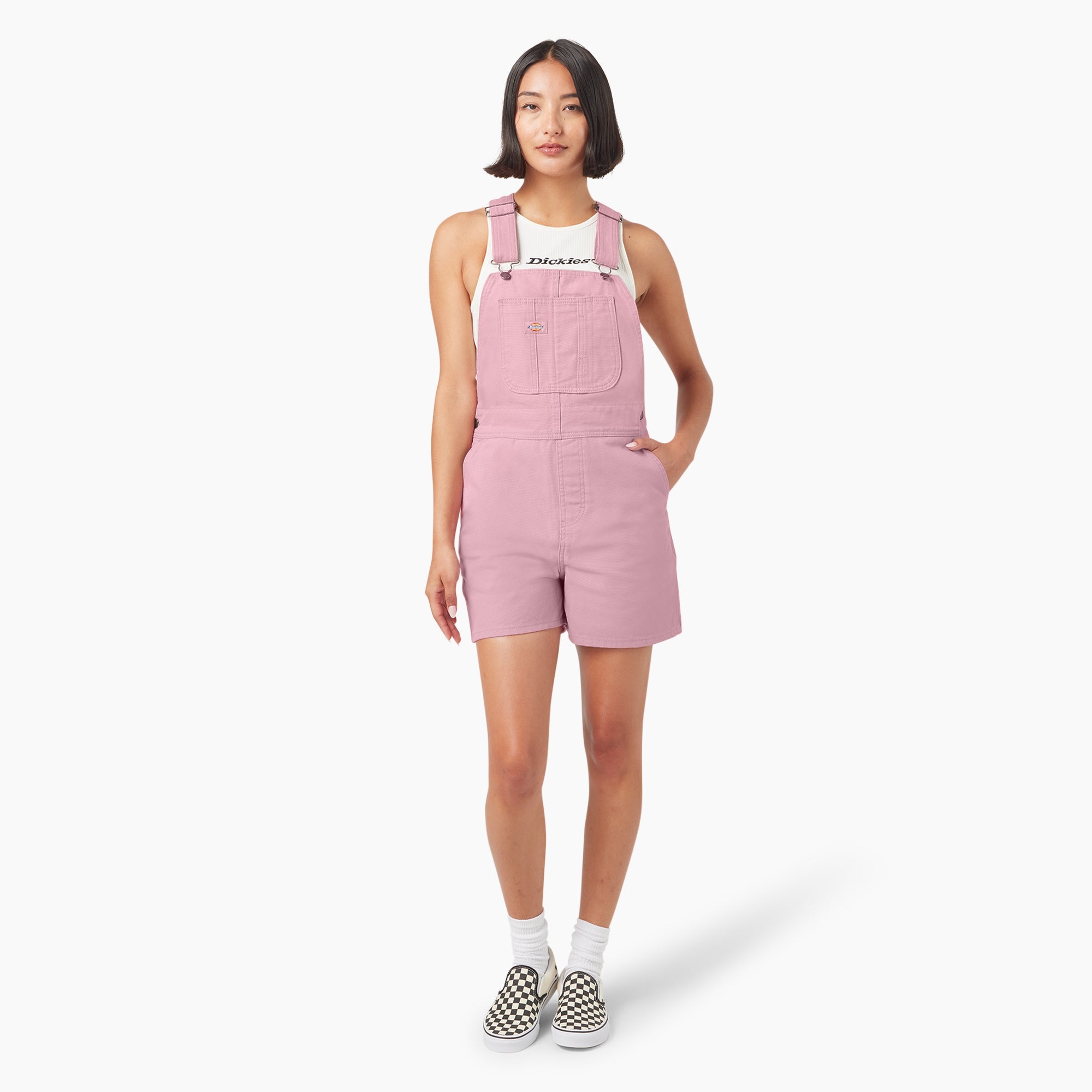 Women's Duck Canvas Bib Shortalls, 4"