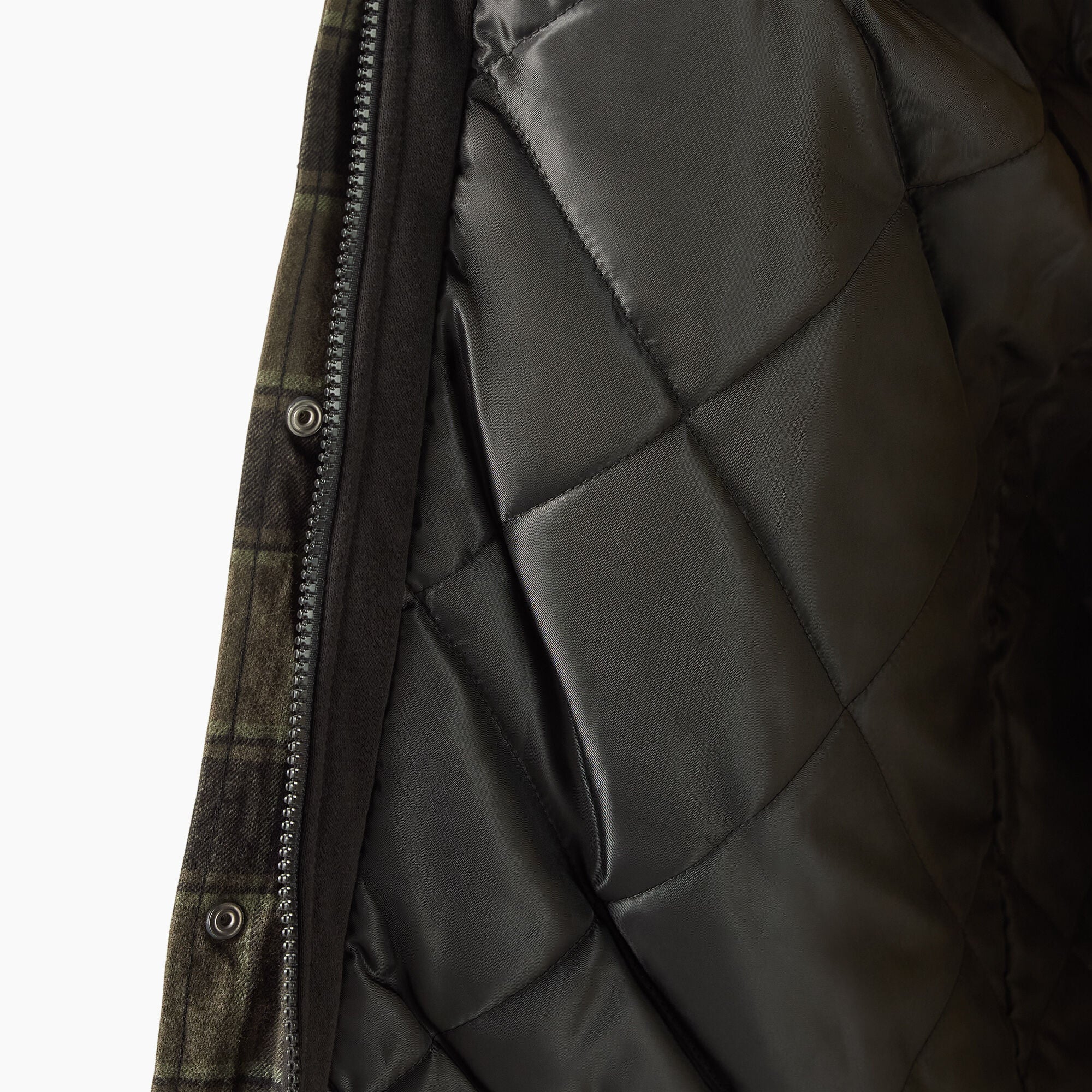 Water Repellent Flannel Hooded Shirt Jacket