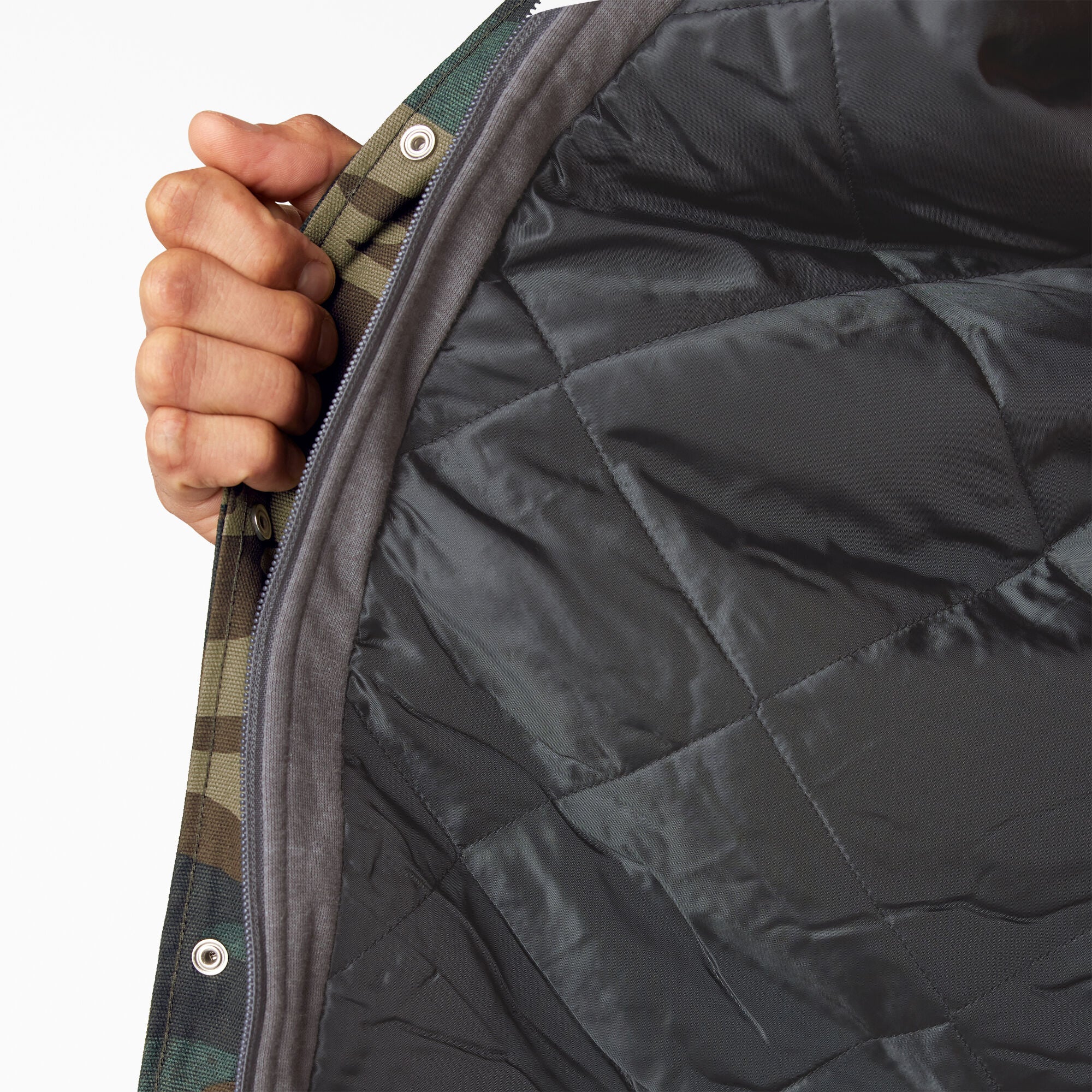 Water Repellent Duck Hooded Shirt Jacket