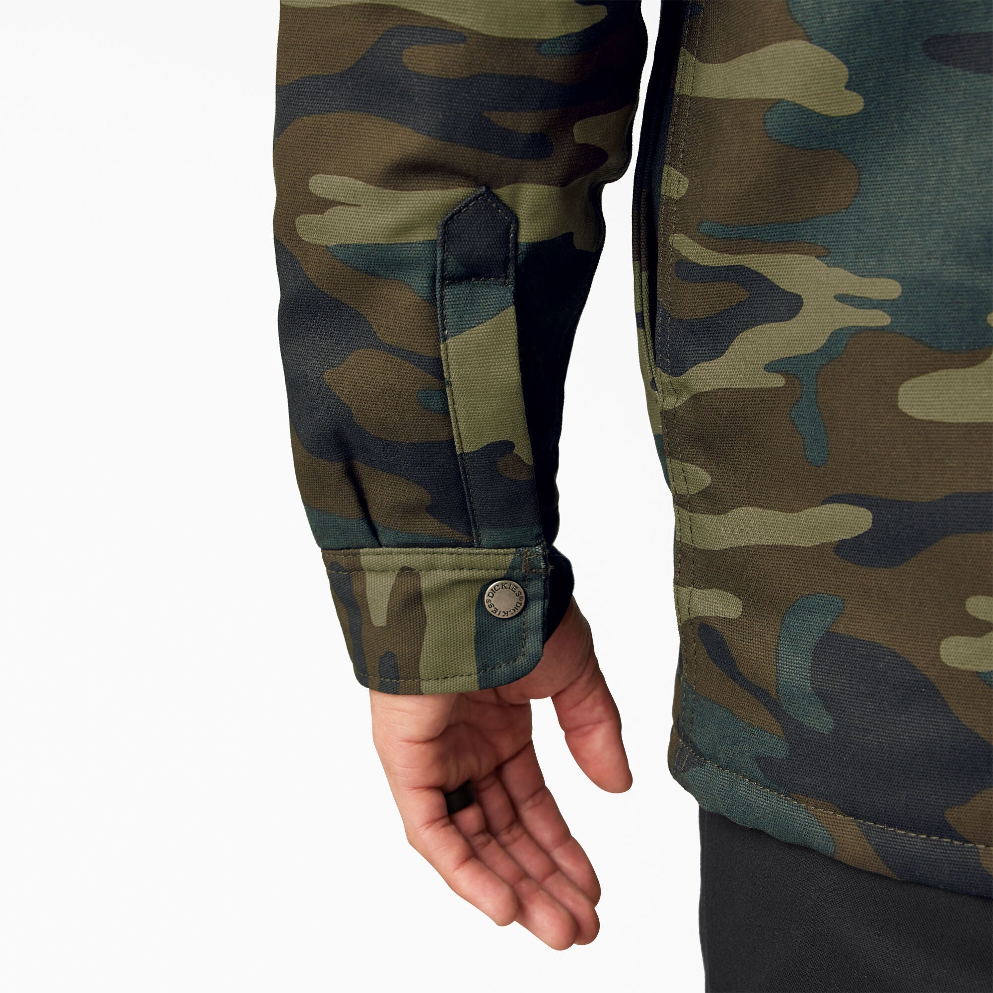 Water Repellent Duck Hooded Shirt Jacket