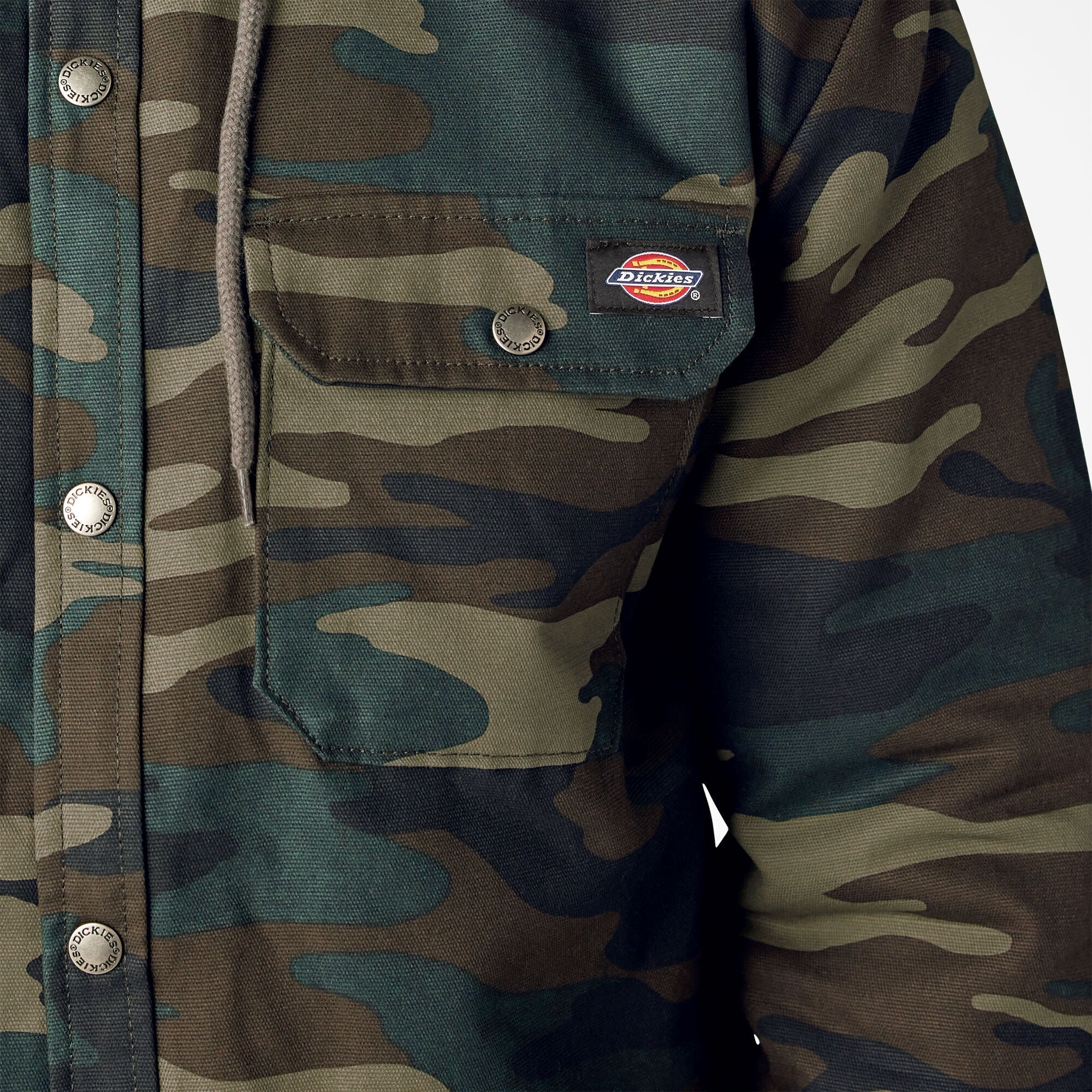 Water Repellent Duck Hooded Shirt Jacket