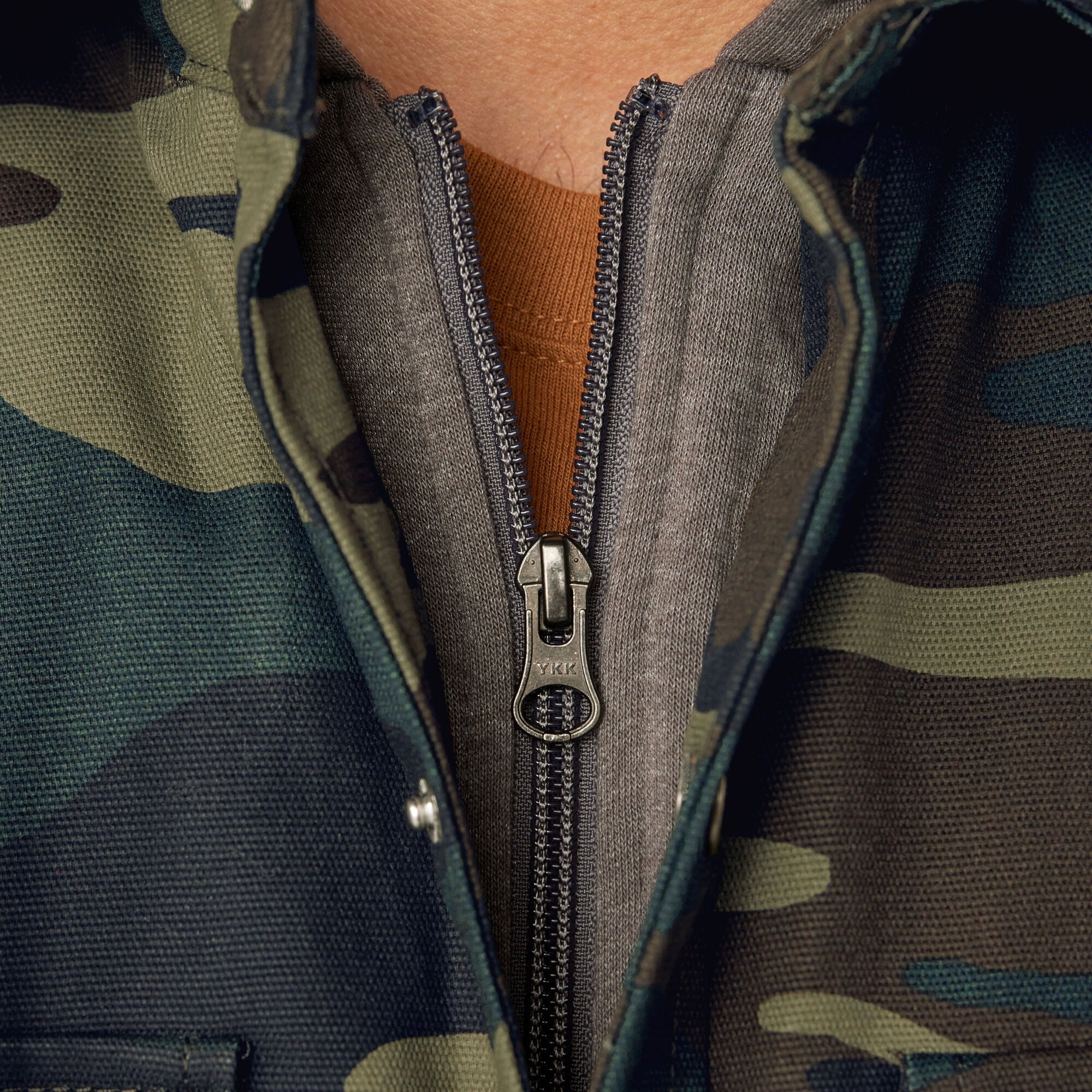 Water Repellent Duck Hooded Shirt Jacket