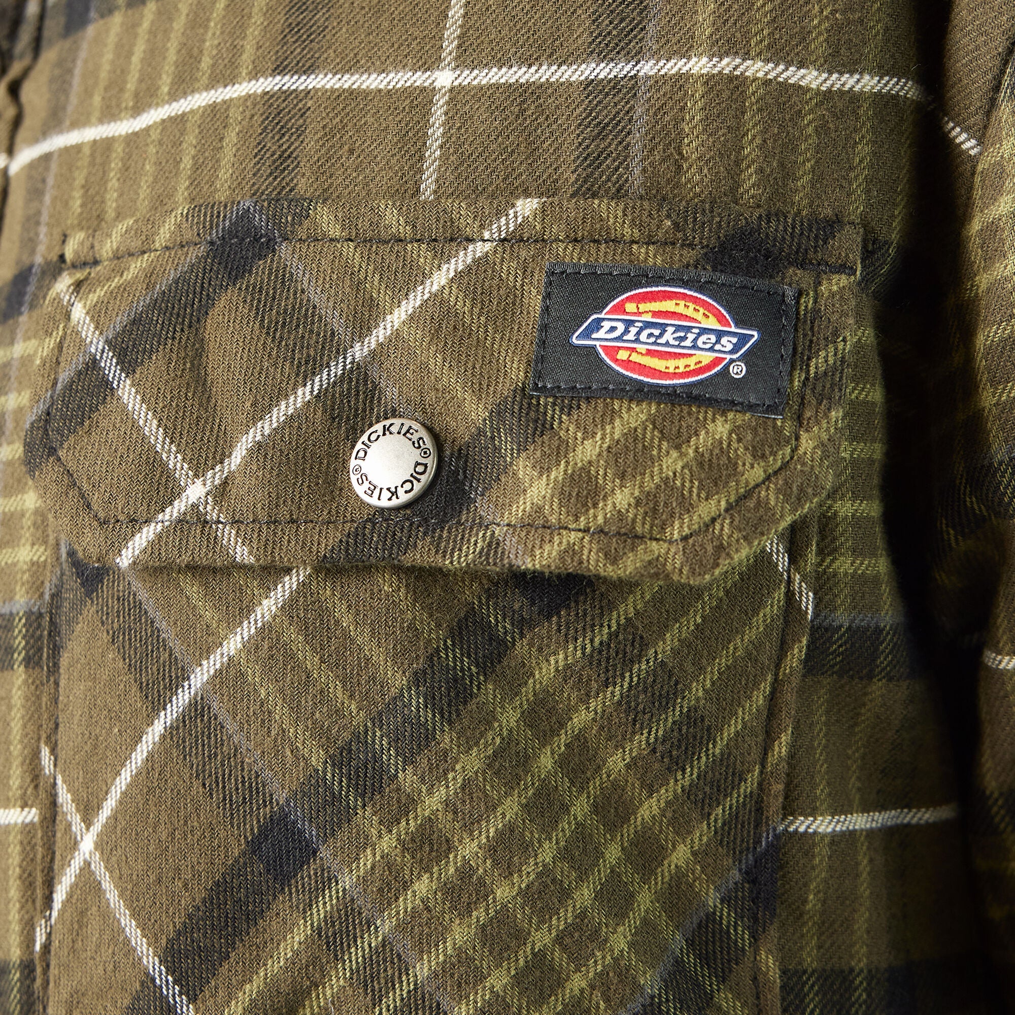 Water Repellent Fleece-Lined Flannel Shirt Jacket