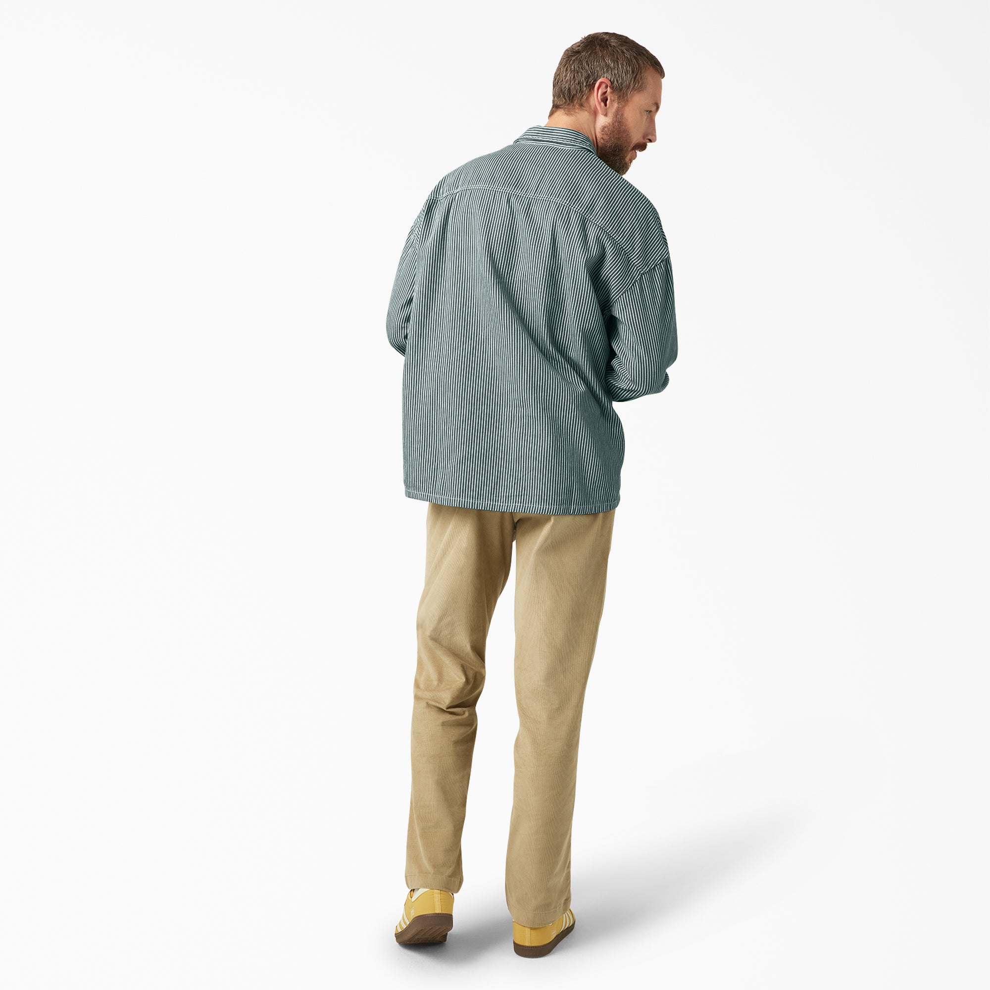 Hickory Stripe Button-Up Shirt