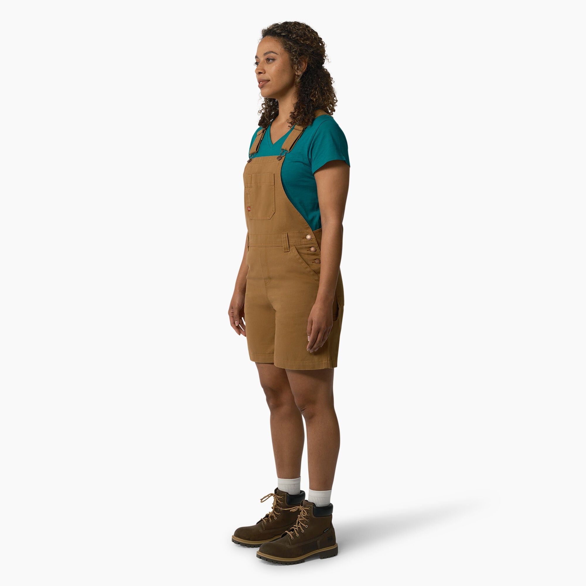 Women's Relaxed Fit Bib Shortalls, 7"