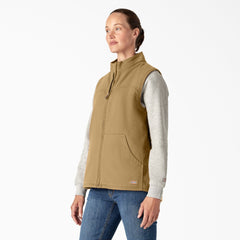 Women's Fleece Lined Duck Canvas Vest