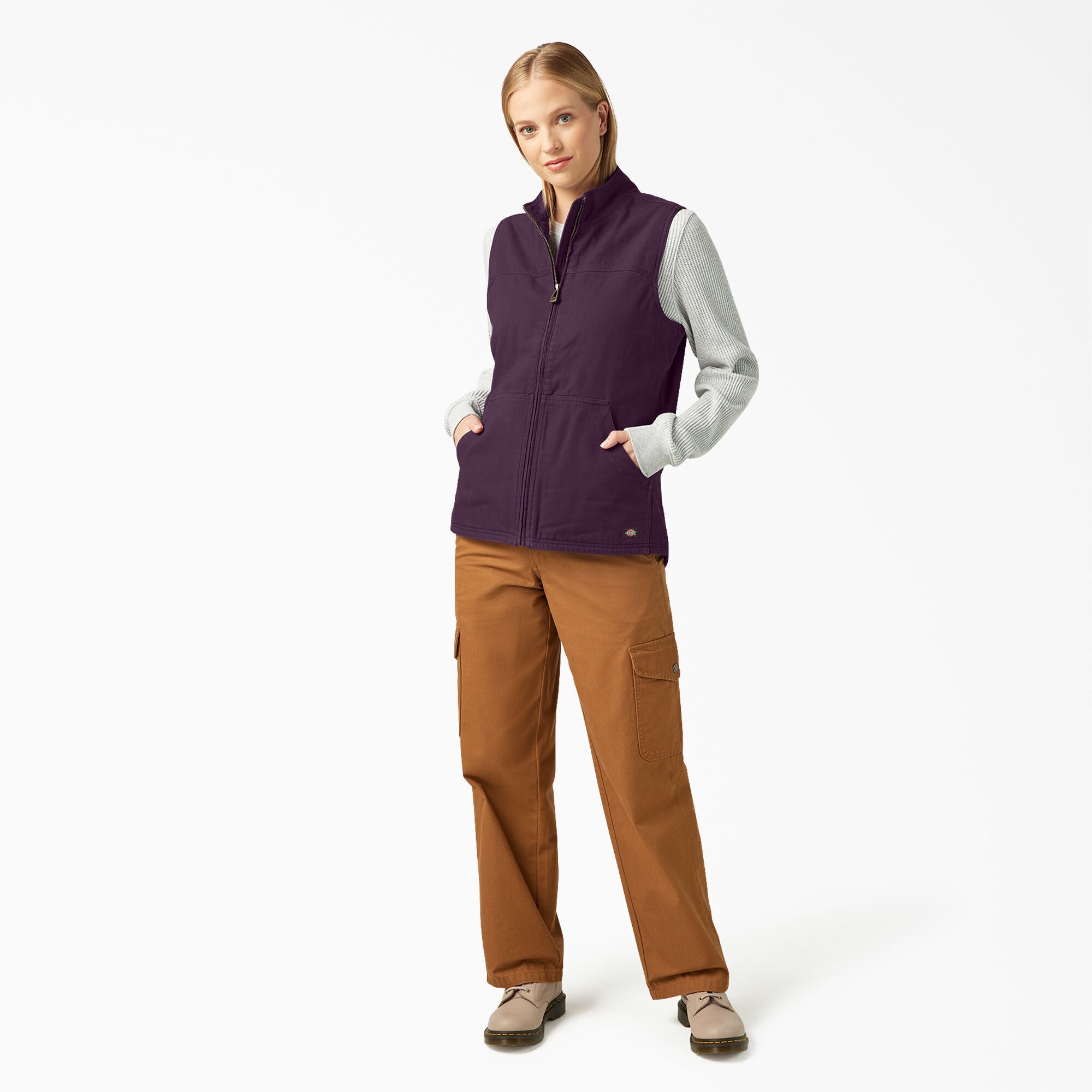 Women's Fleece Lined Duck Canvas Vest