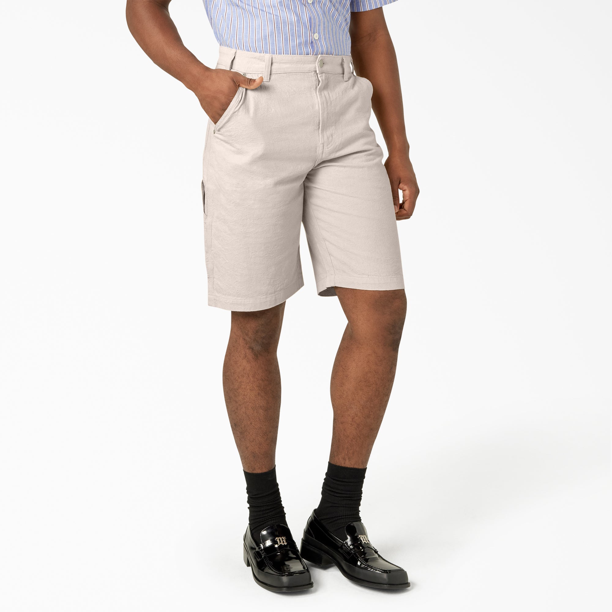 Tonal Jacquard Painter's Shorts, 11"