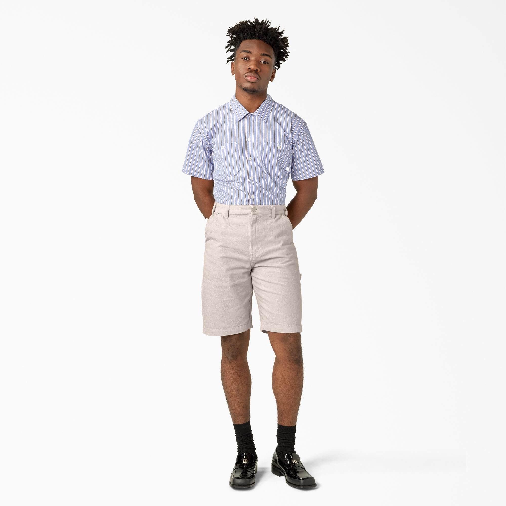 Tonal Jacquard Painter's Shorts, 11"