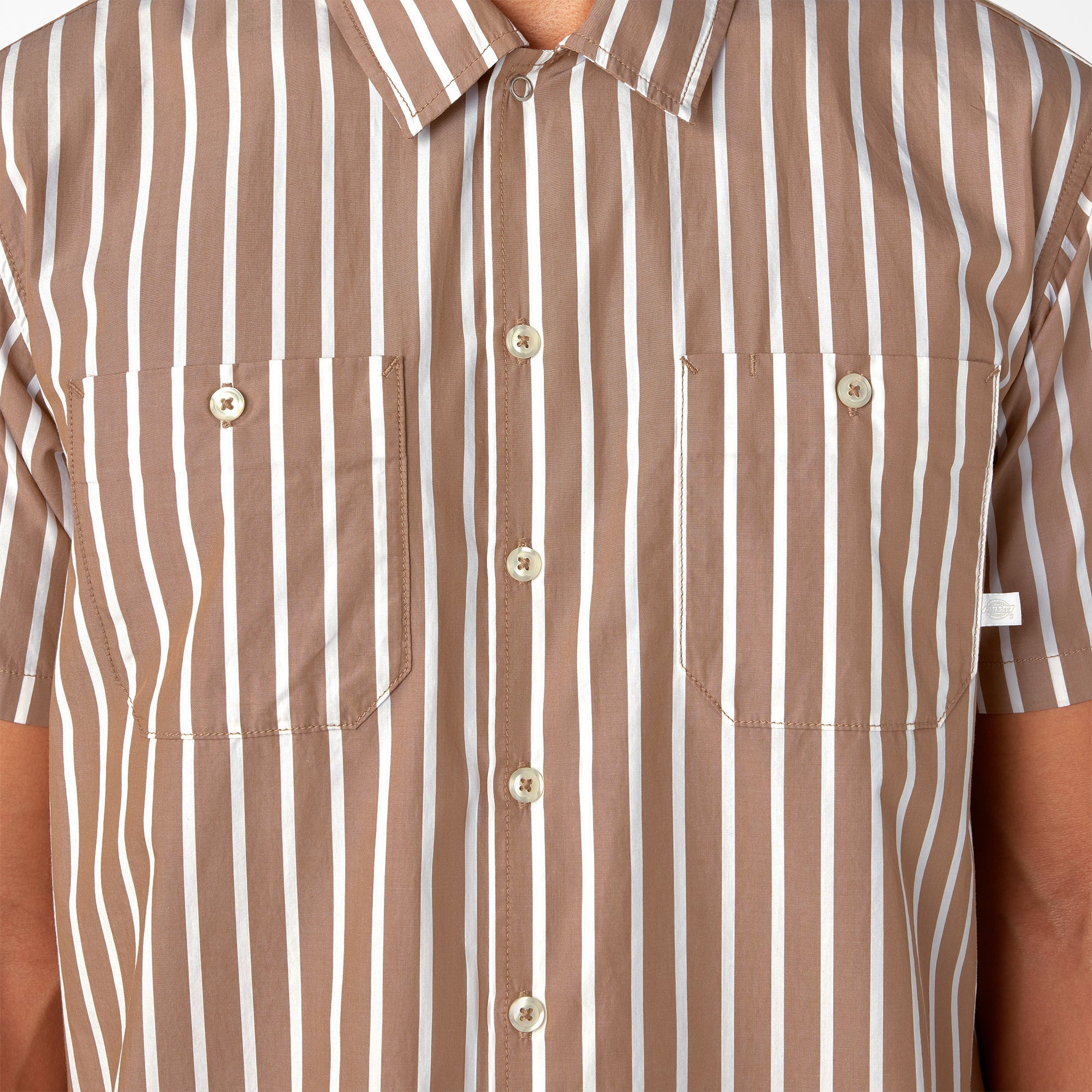 Short Sleeve Striped Service Shirt