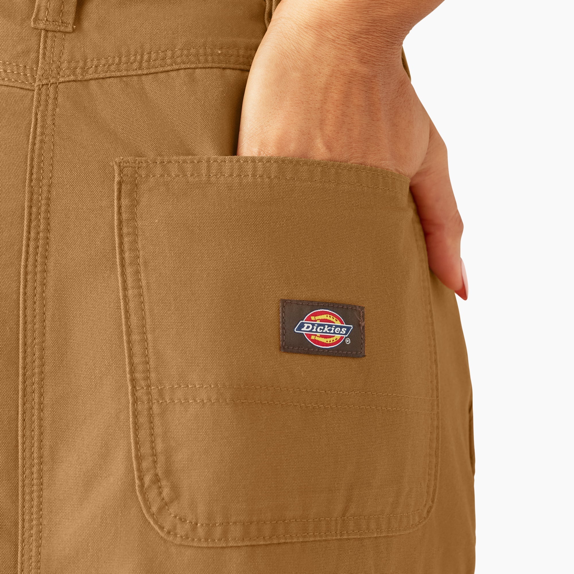 Women's Duck Canvas Cargo Midi Skirt