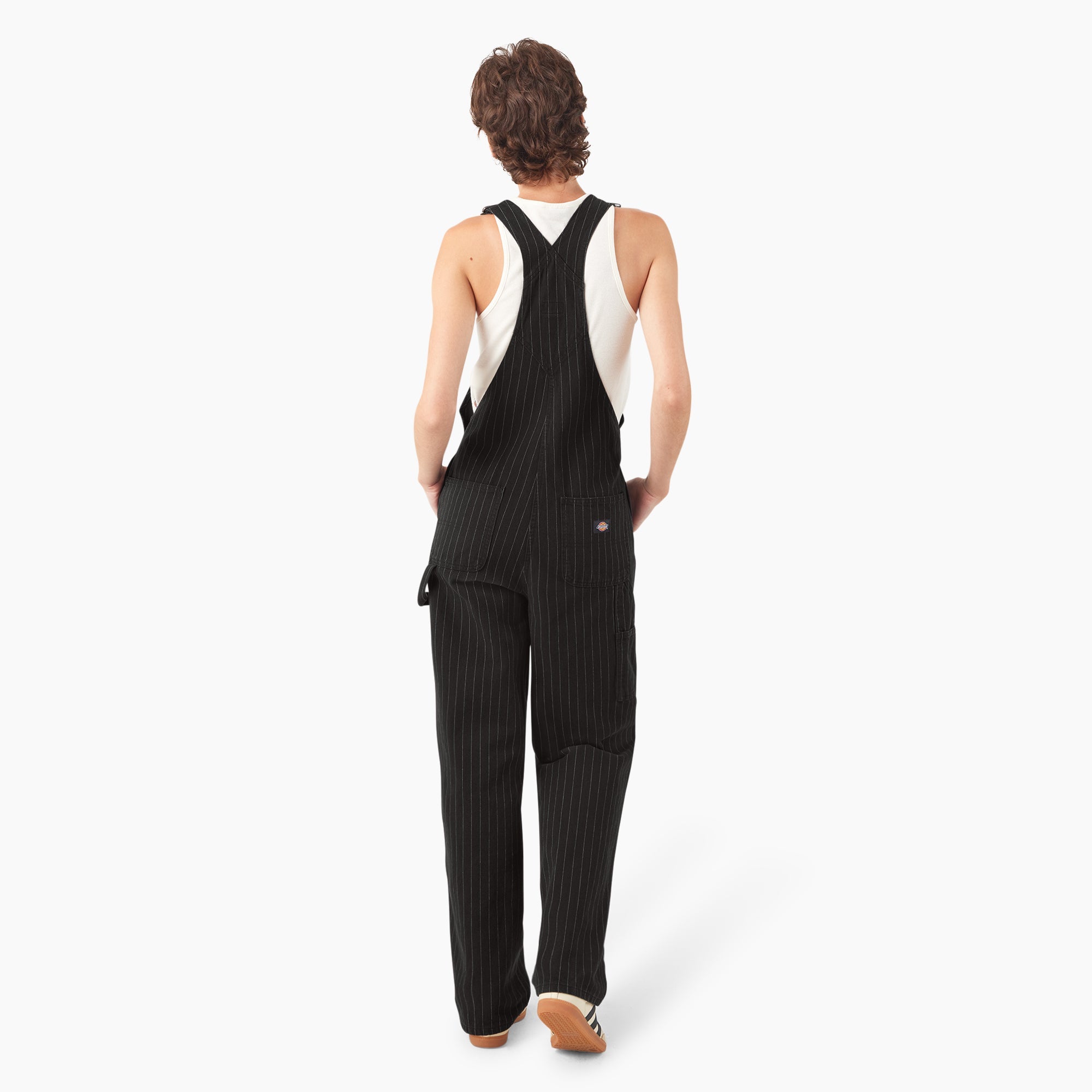 Women's Pinstripe Service Bib Overalls
