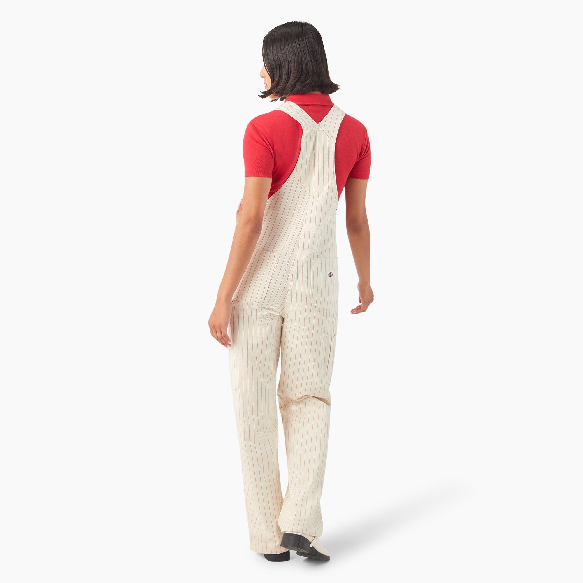 Women's Pinstripe Service Bib Overalls
