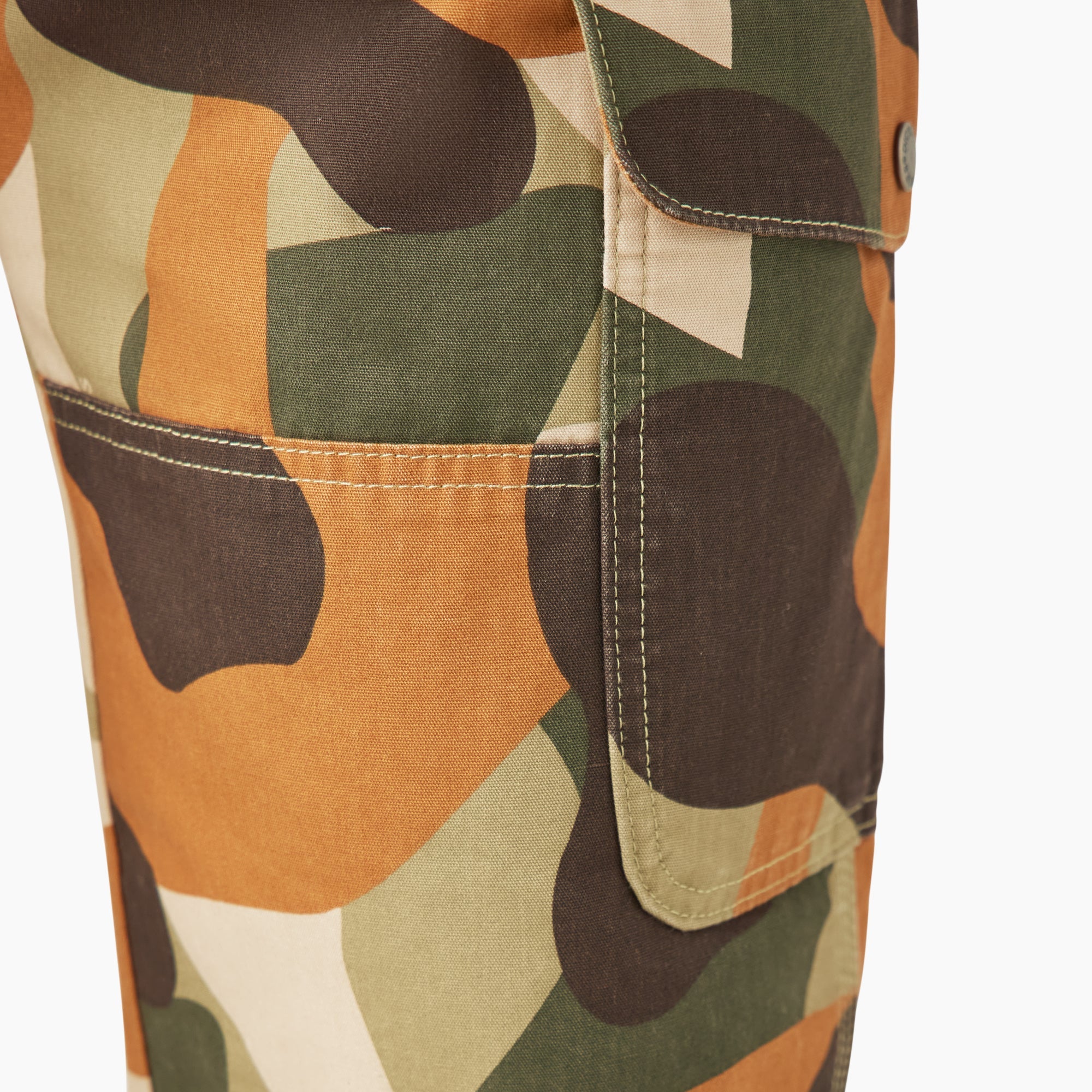 Camo Print Duck Cargo Pants