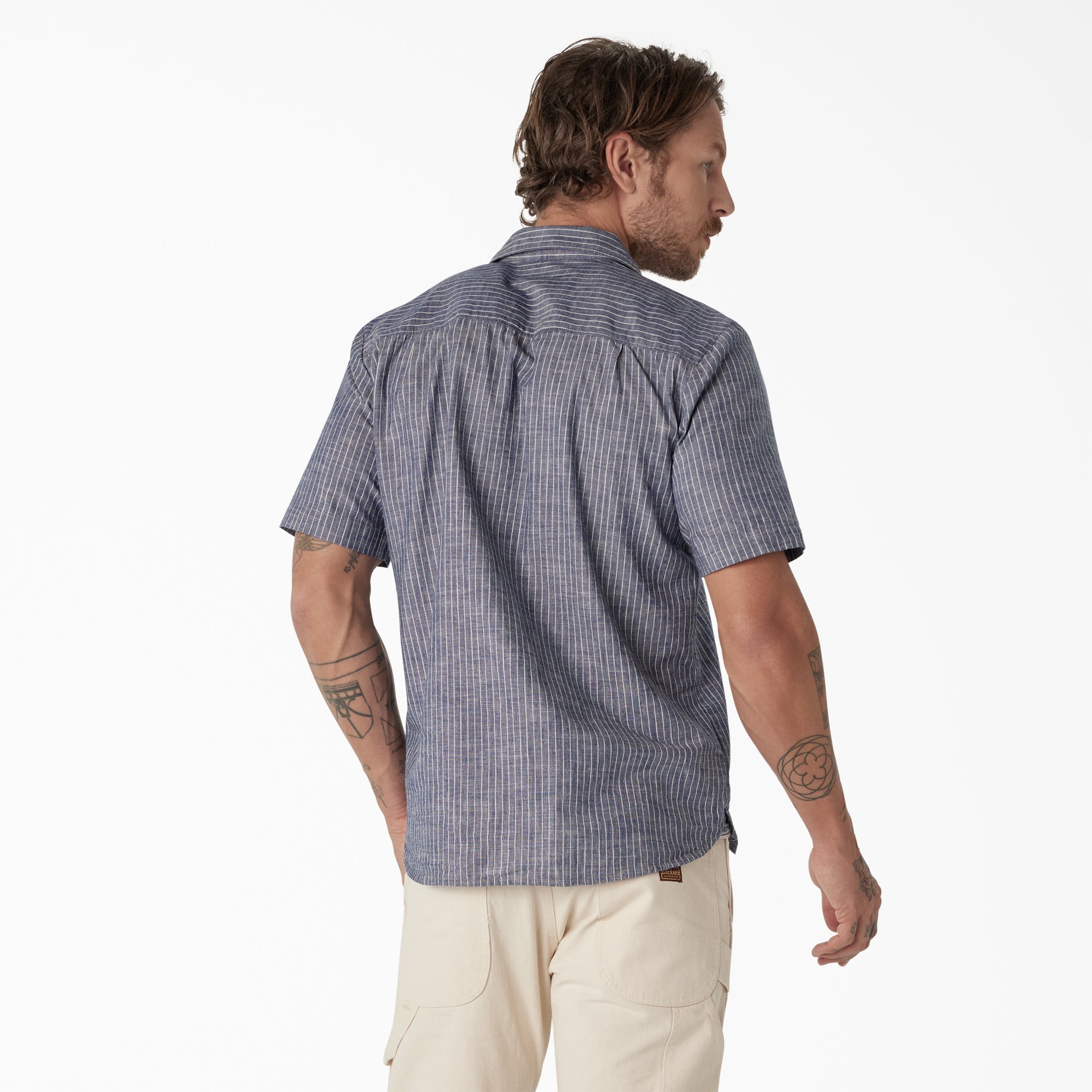 Dickies 1922 Short Sleeve Striped Chambray Shirt