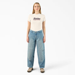 Women's Loose Fit Double Knee Jeans