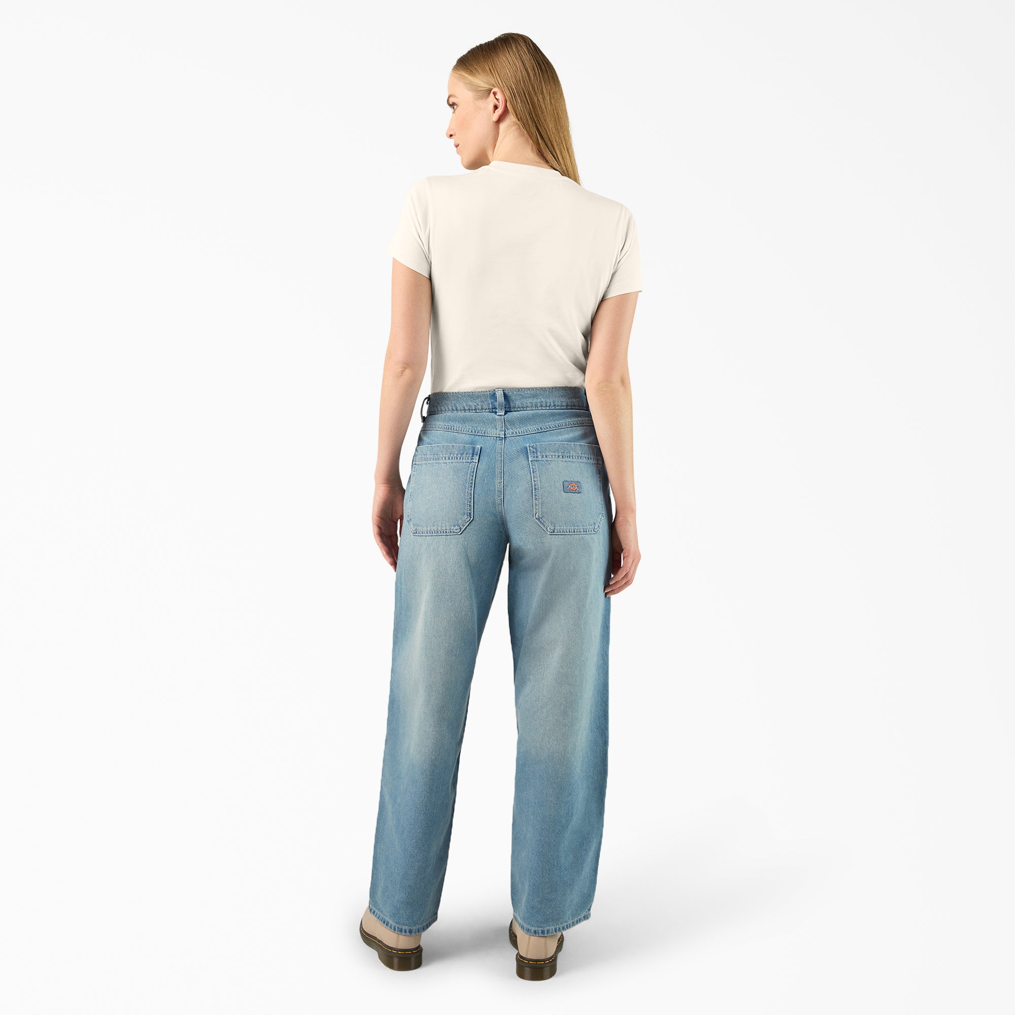 Women's Loose Fit Double Knee Jeans