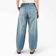 Women's Loose Fit Double Knee Jeans