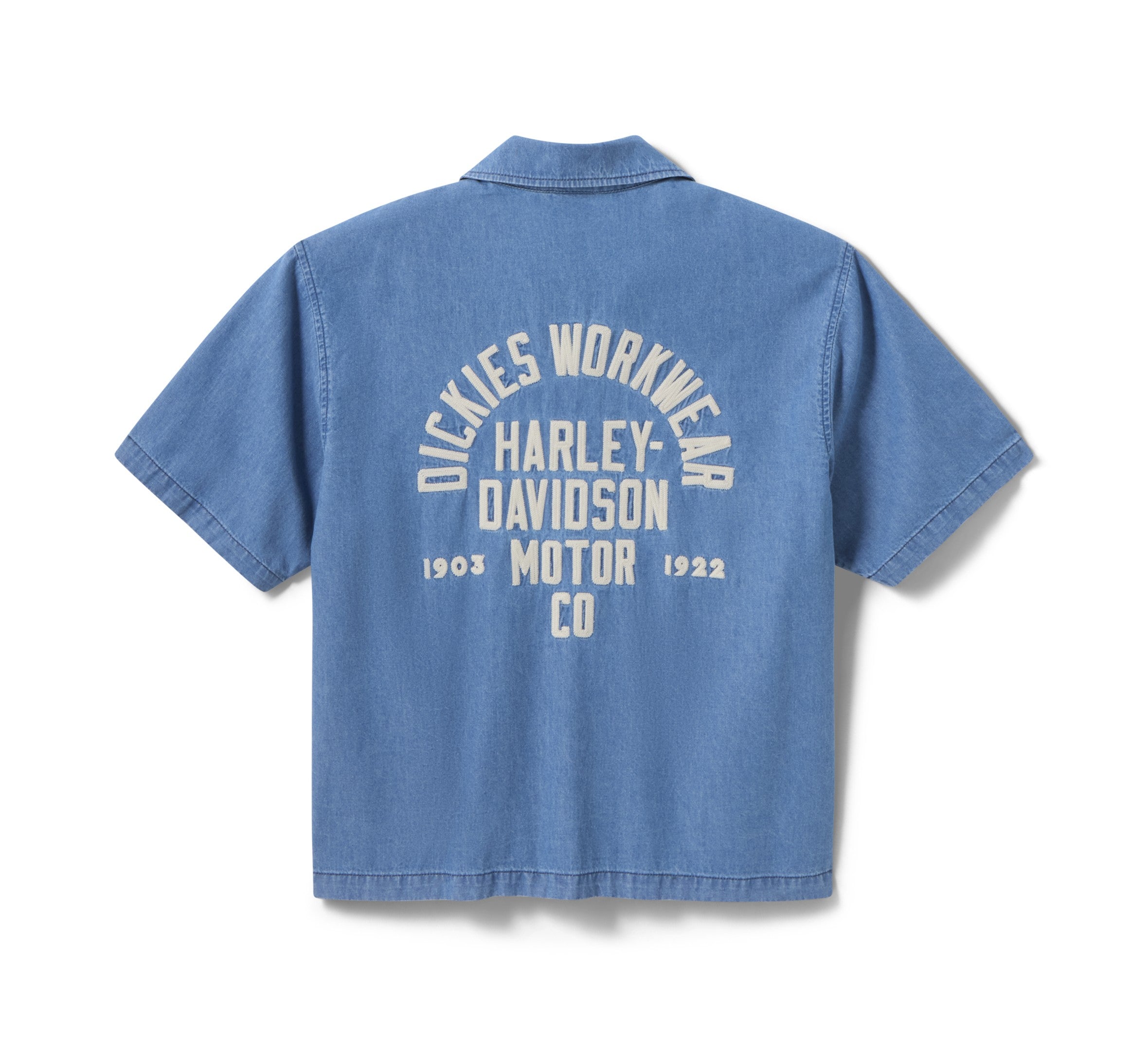 Dickies x Harley-Davidson® Boxy Fit Chambray Embroidered Work Shirt