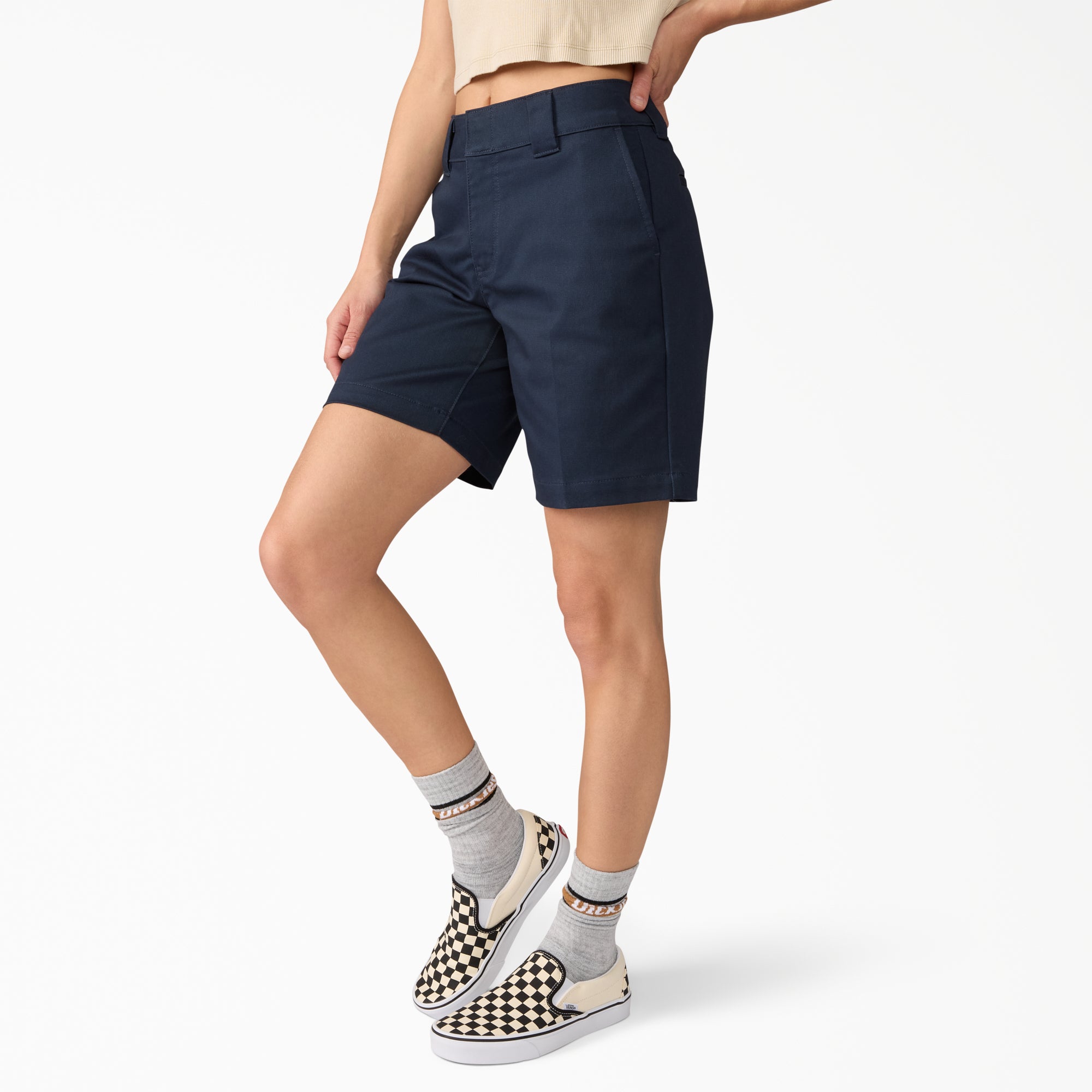 Women's Super Flex Flat Front Shorts, 9"