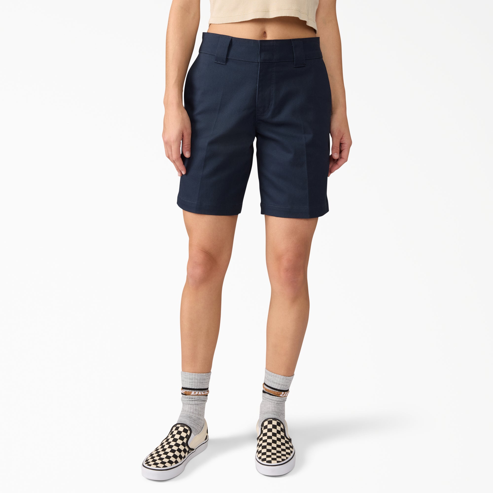 Women's Super Flex Flat Front Shorts, 9"