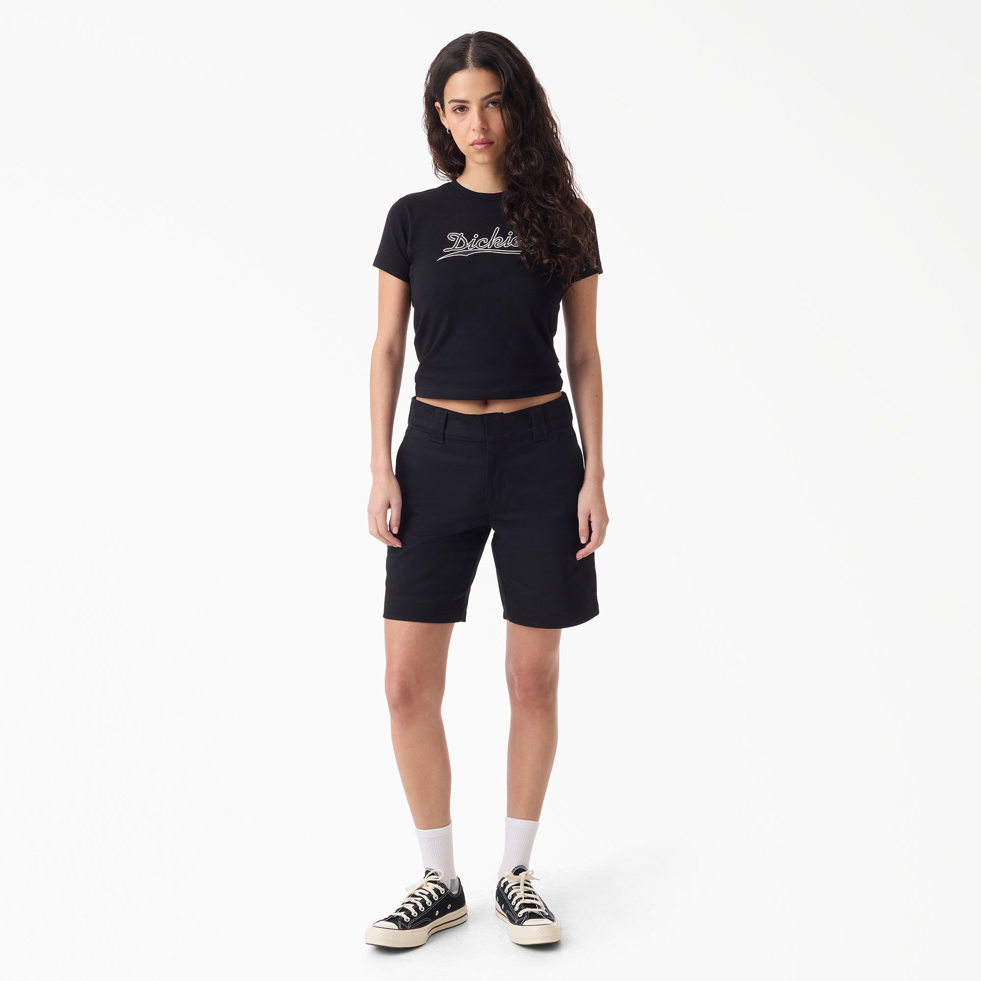 Women's Super Flex Flat Front Shorts, 9"