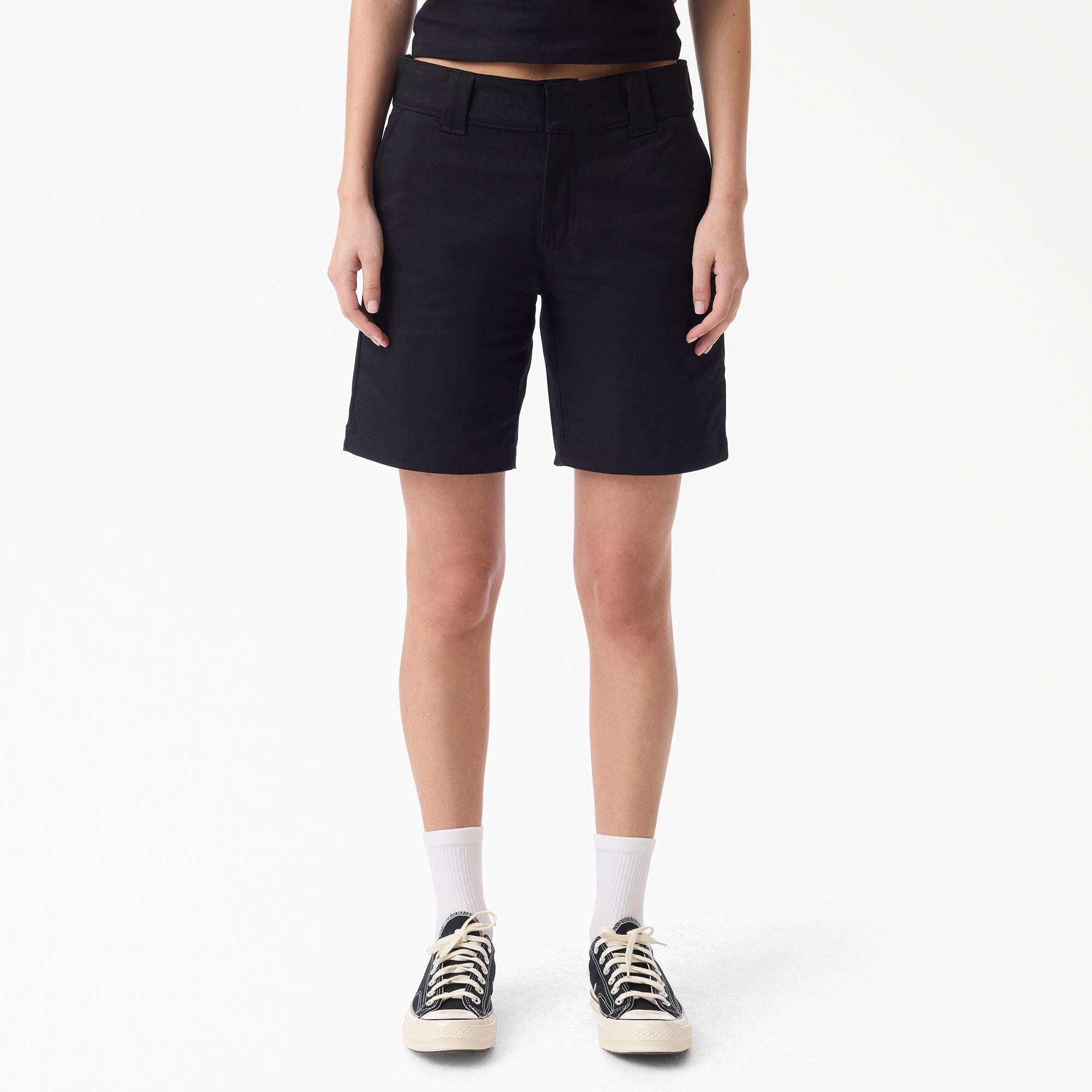 Women's Super Flex Flat Front Shorts, 9"