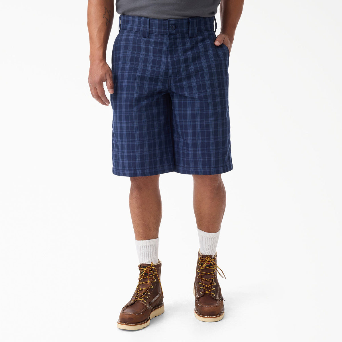 Plaid Work Shorts, 11"