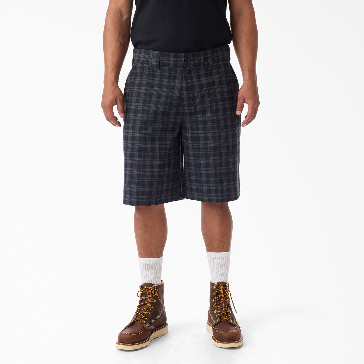Plaid Work Shorts, 11"