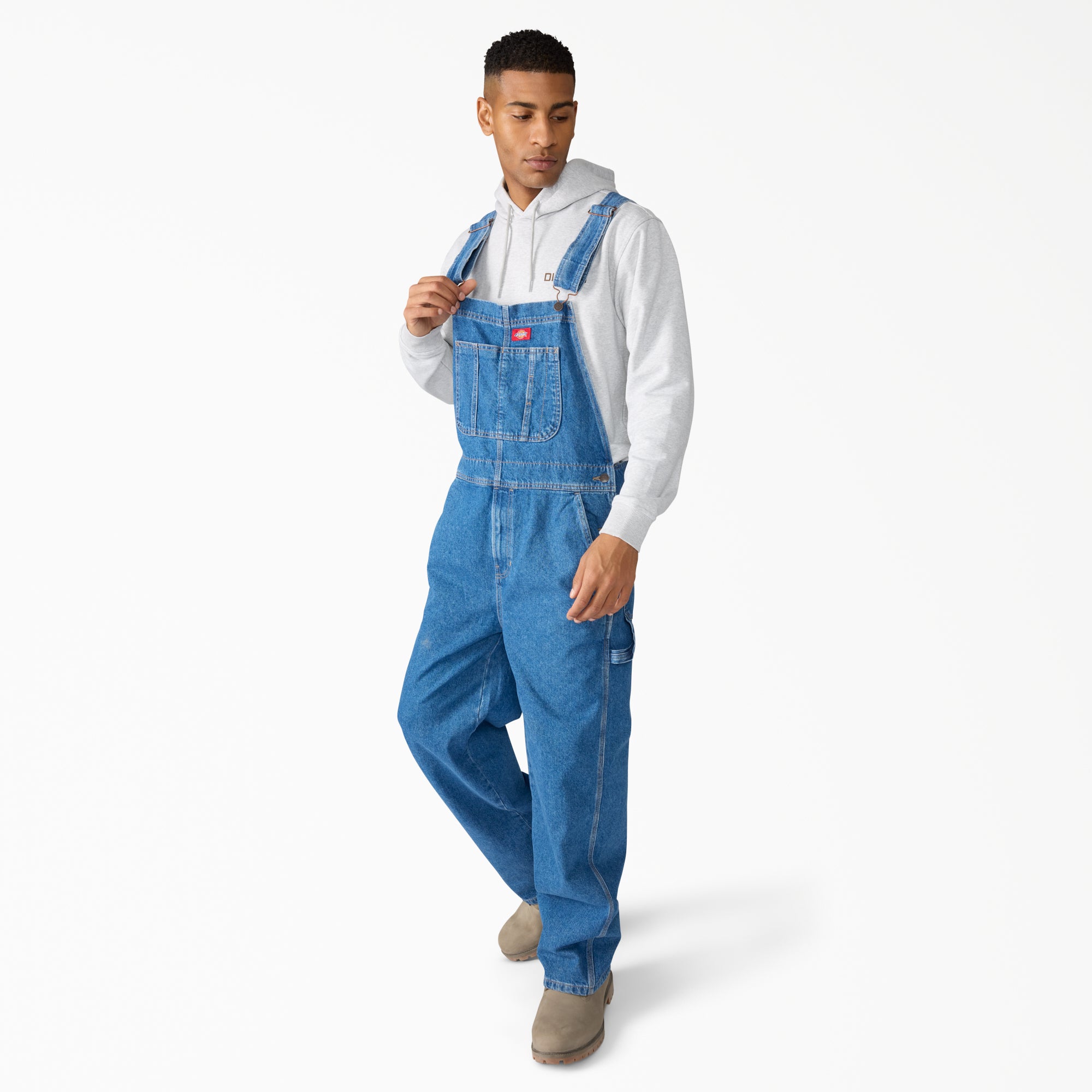 Loose Denim Bib Overalls