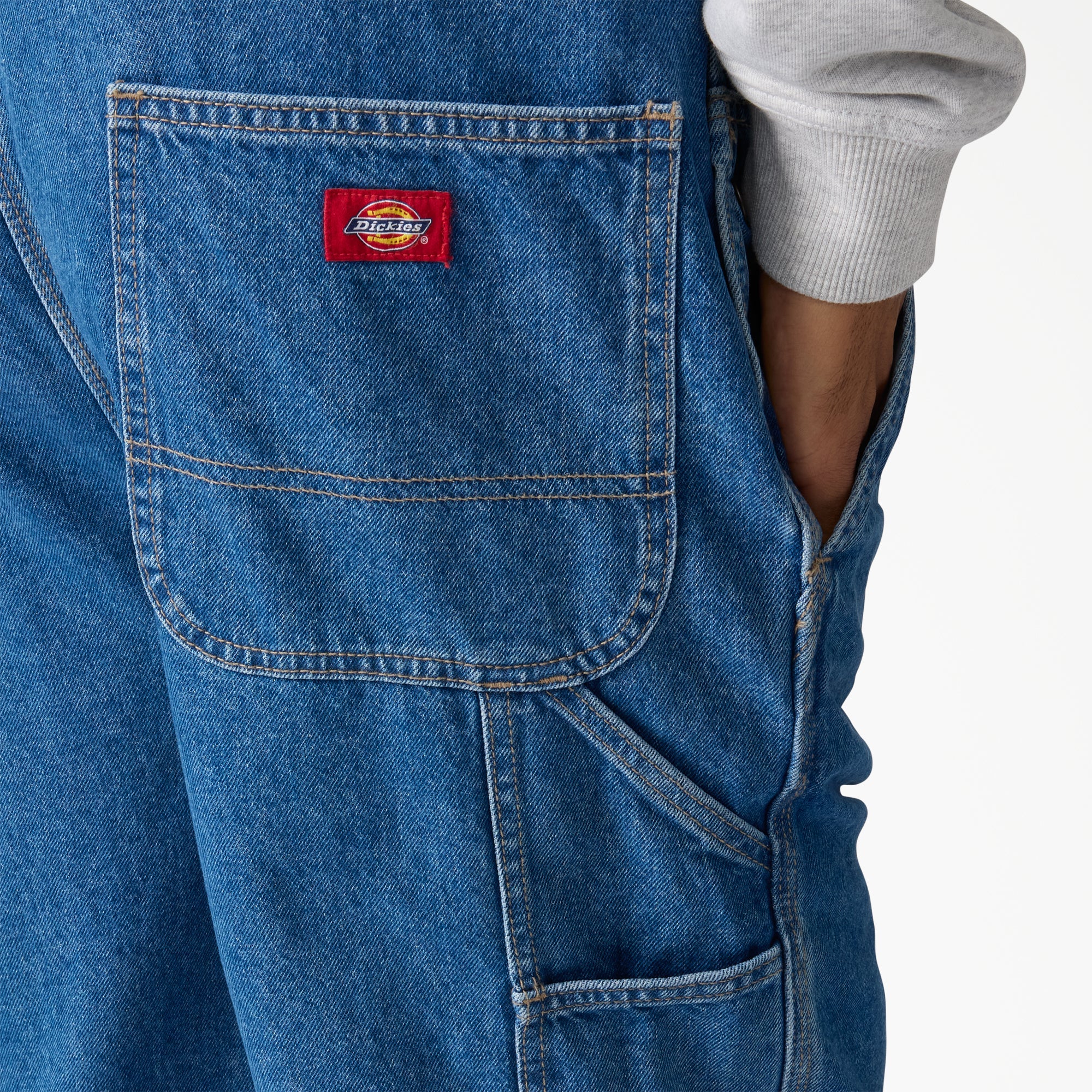 Loose Denim Bib Overalls