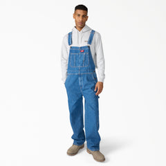 Loose Denim Bib Overalls