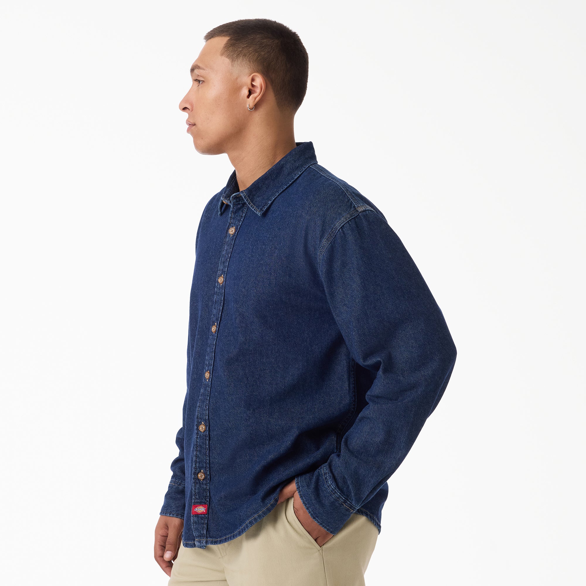 Lightweight Long Sleeve Denim Shirt