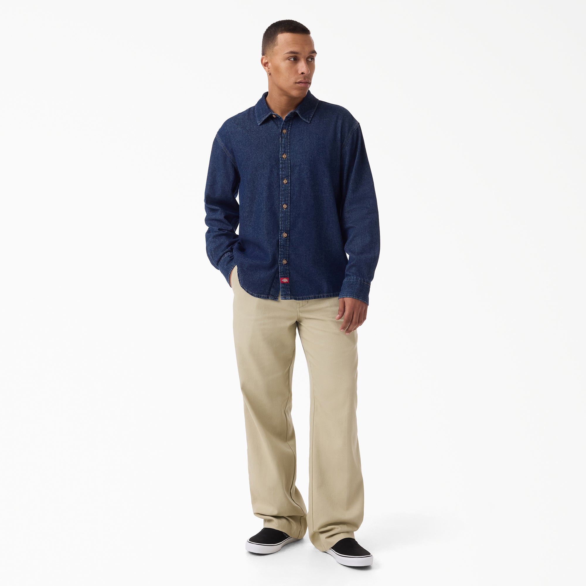 Lightweight Long Sleeve Denim Shirt