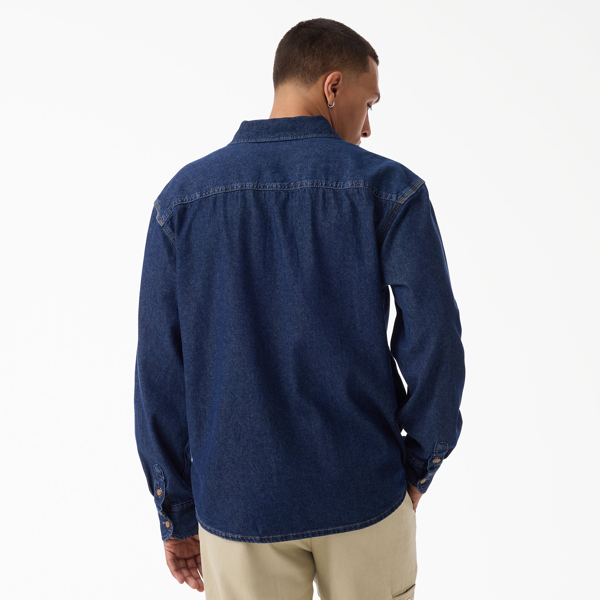 Lightweight Long Sleeve Denim Shirt