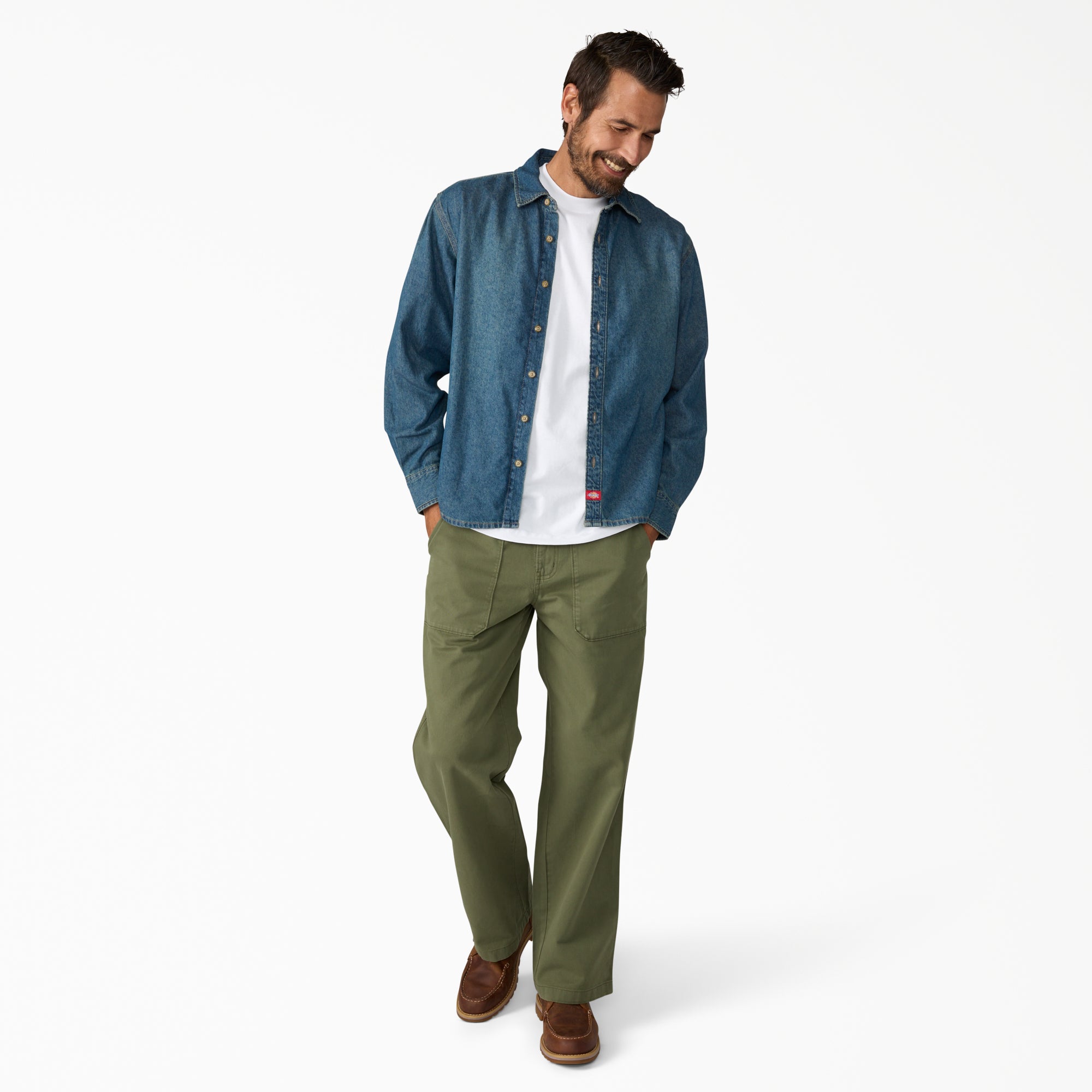 Lightweight Long Sleeve Denim Shirt