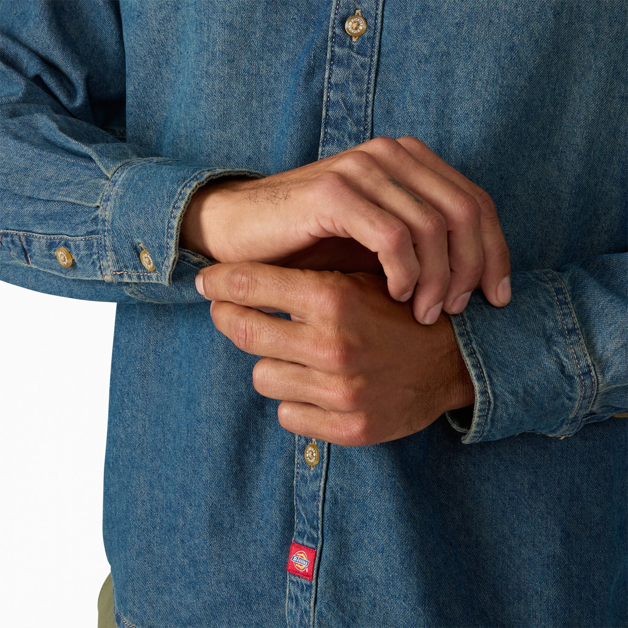 Lightweight Long Sleeve Denim Shirt