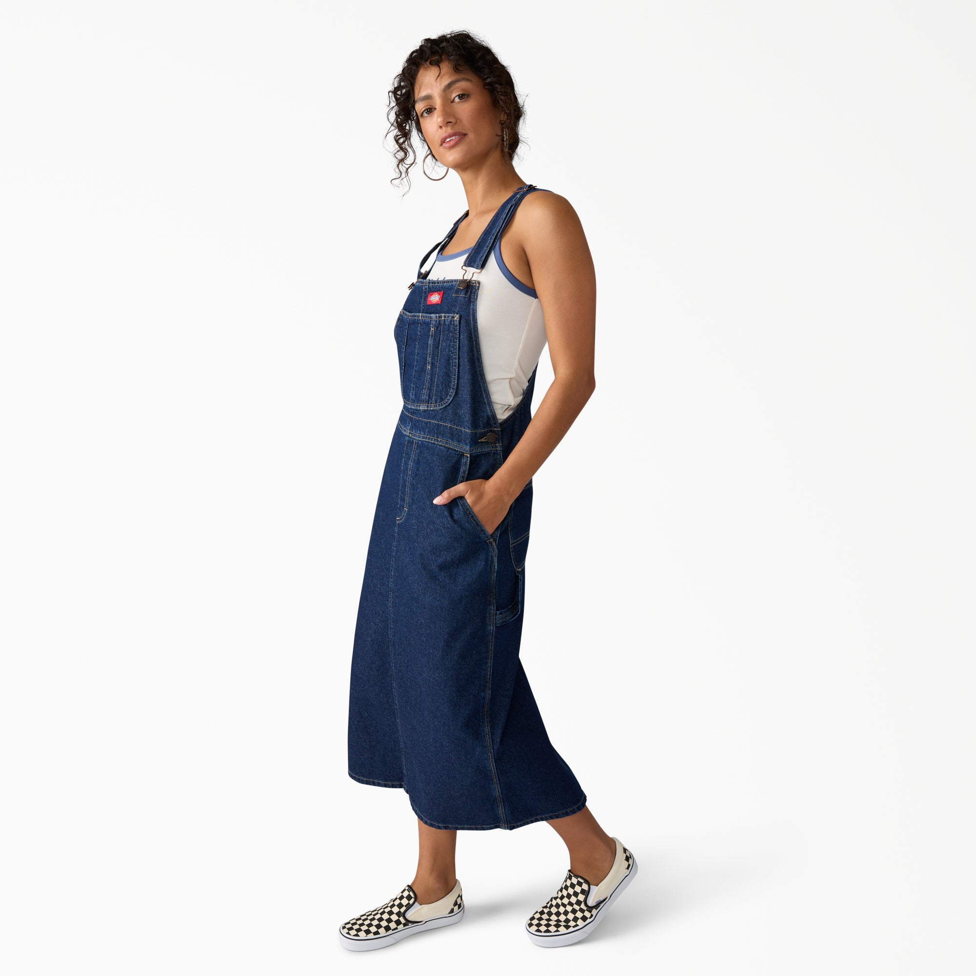Women's Denim Bib Overall Dress