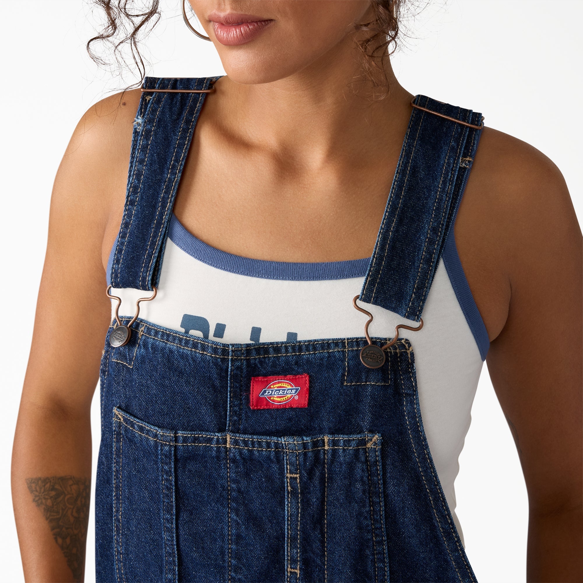 Women's Denim Bib Overall Dress