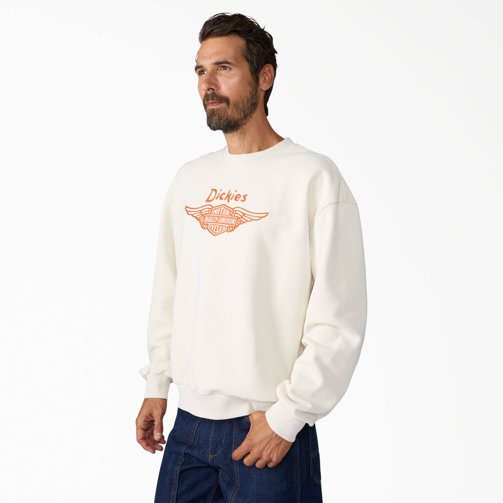 Dickies x Harley-Davidson® Boxy Fit Embroidered Crewneck Sweatshirt