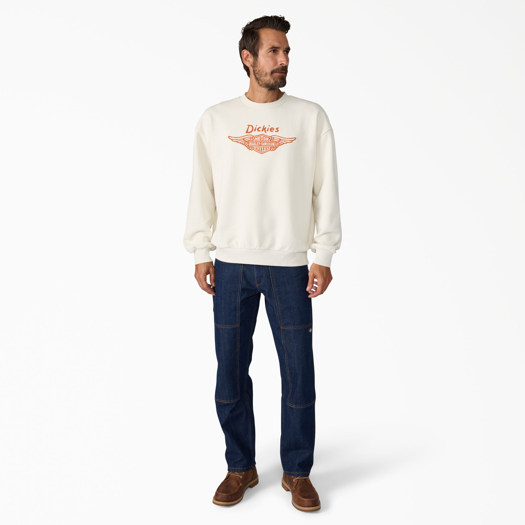 Dickies x Harley-Davidson® Boxy Fit Embroidered Crewneck Sweatshirt