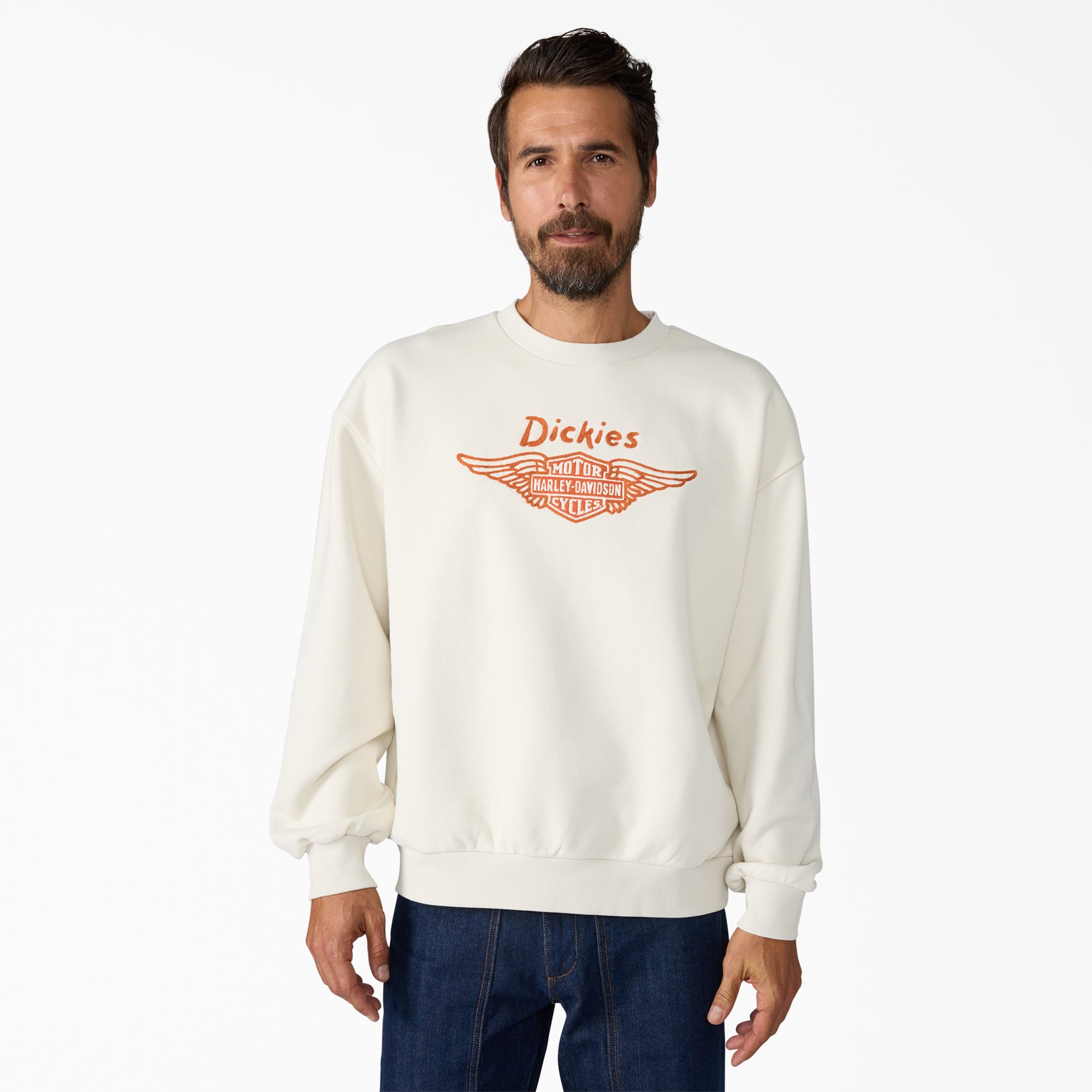Dickies x Harley-Davidson® Boxy Fit Embroidered Crewneck Sweatshirt